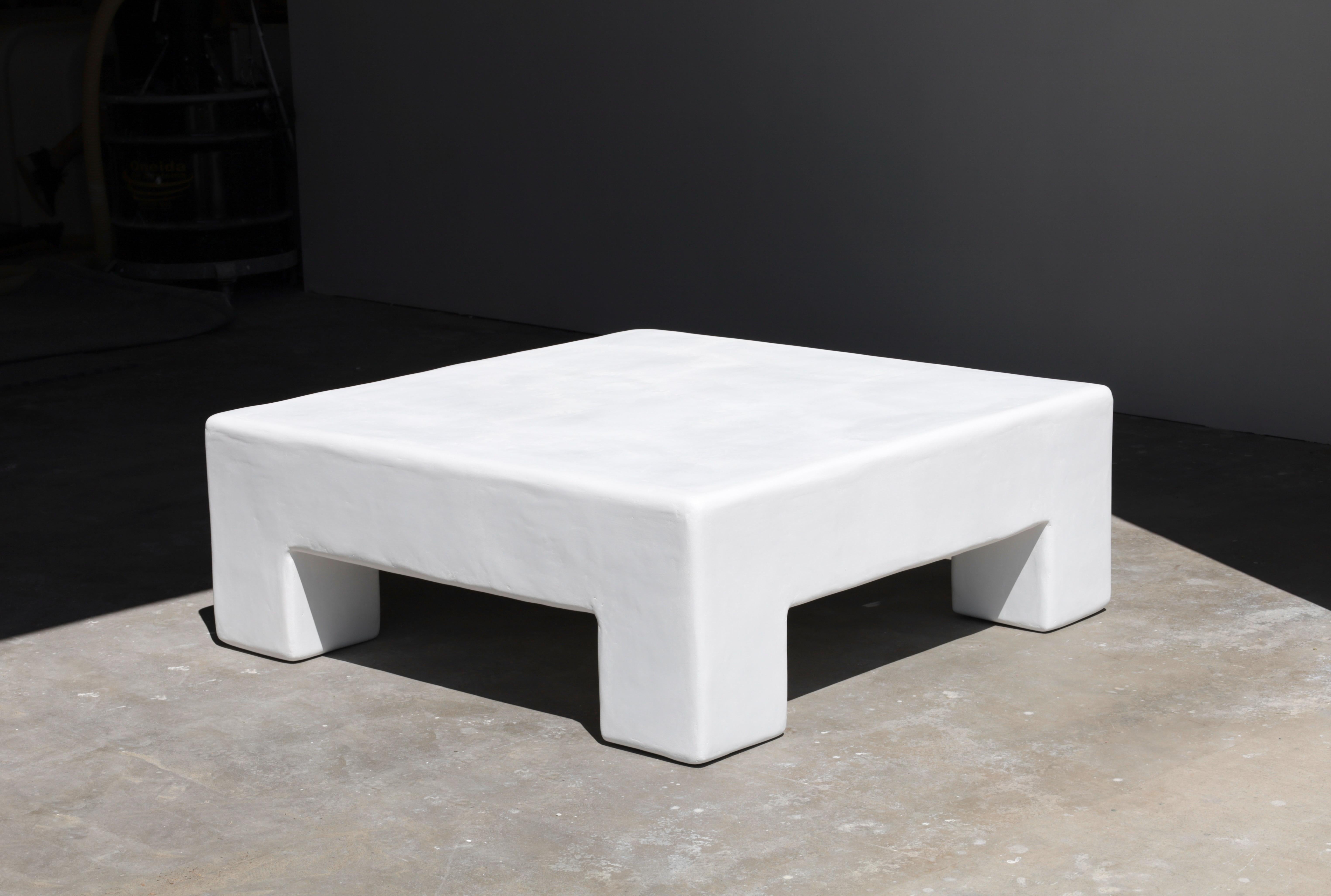 our signature coffee table, a simple and modern piece that will work with many decors, in the manner of Milo Baughman 

each öken house studio piece is handmade & made to order by a small team of plaster artisans and we try to utilize local vendors