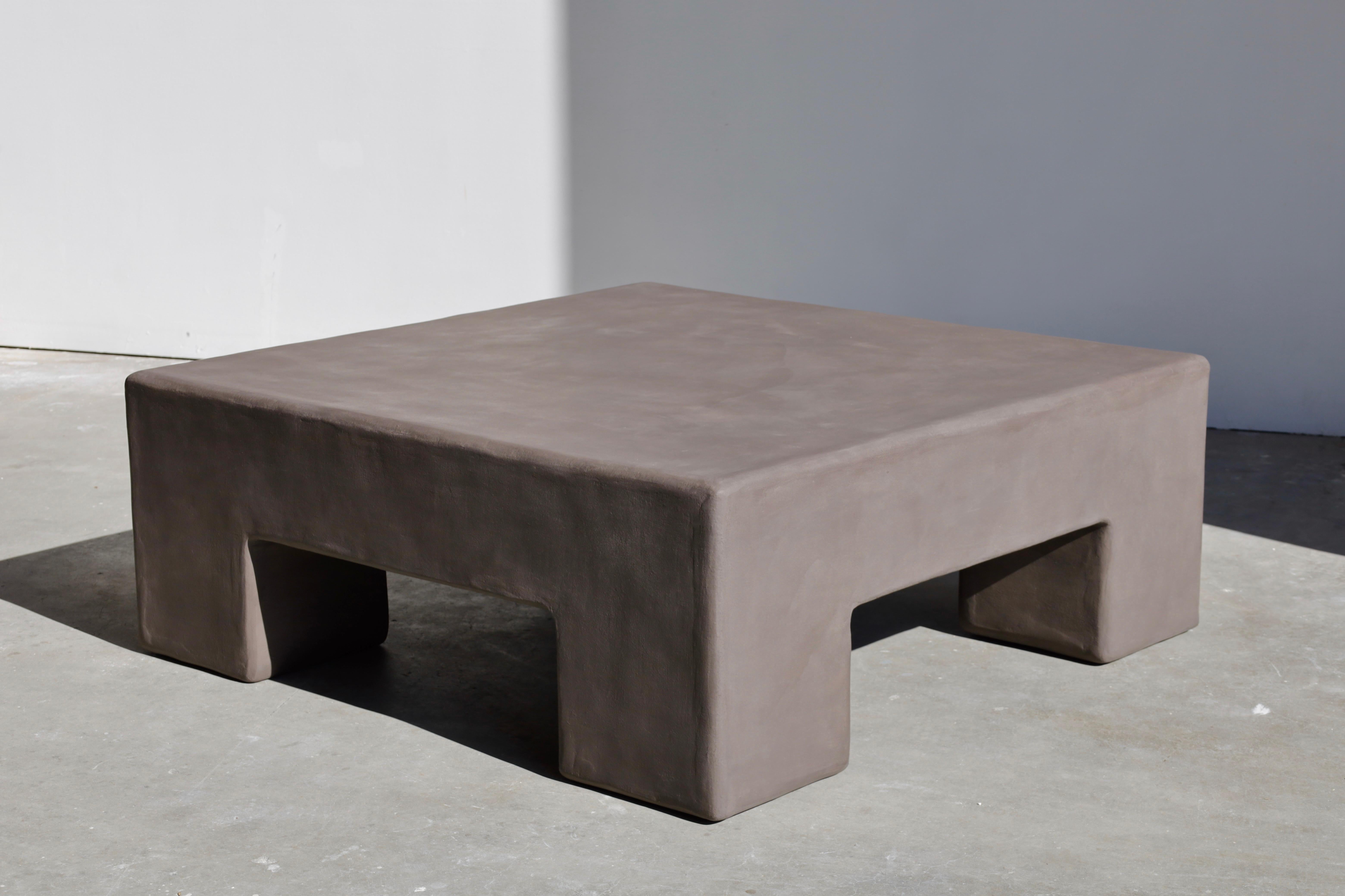 our signature coffee table, in atacama color

a simple and modern piece that will work with many decors, in the manner of Milo Baughman 

each öken house studio piece is handmade & made to order by a small team of plaster artisans and we try to