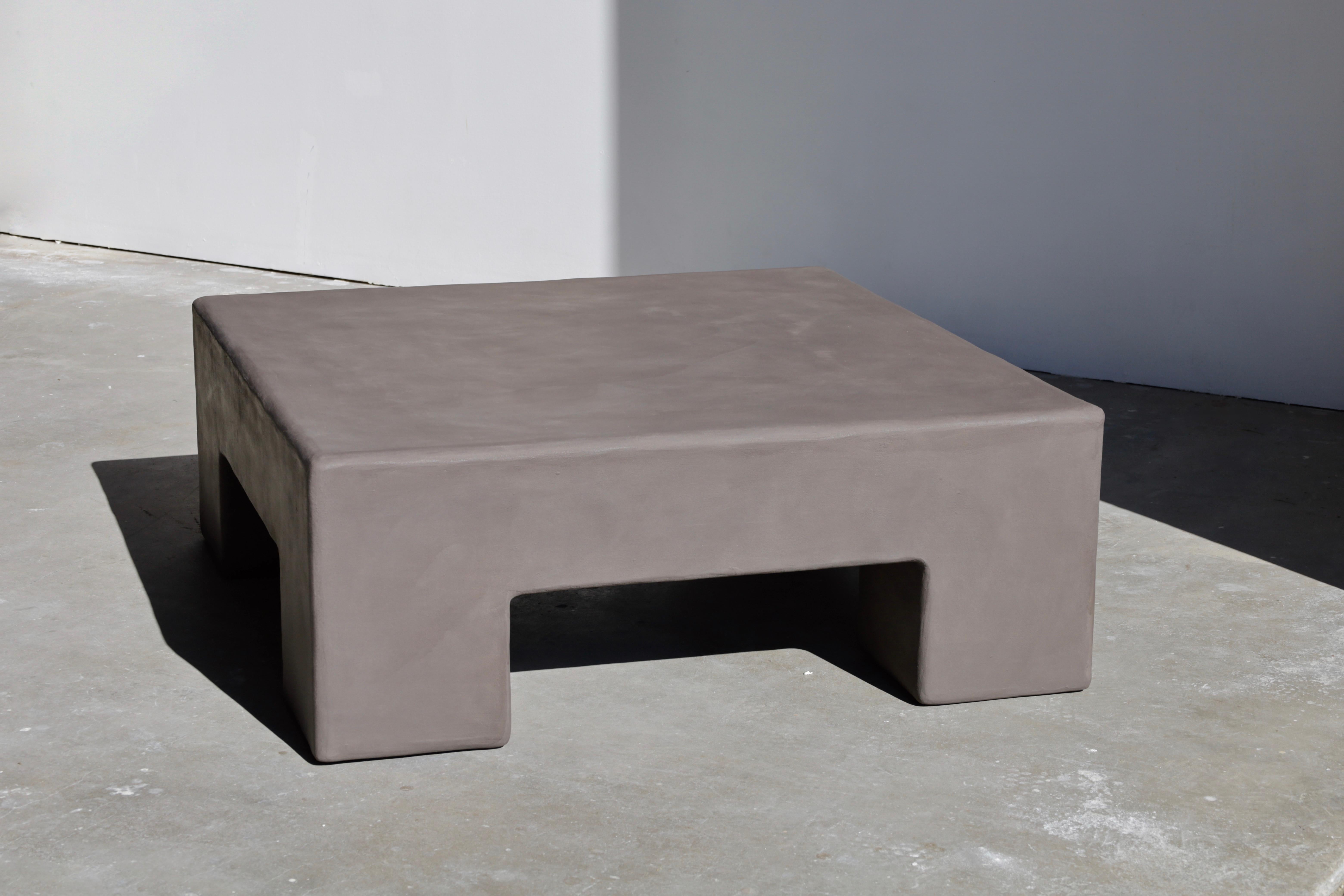 Contemporary scout minimalist plaster coffee table in atacama by öken house studios For Sale