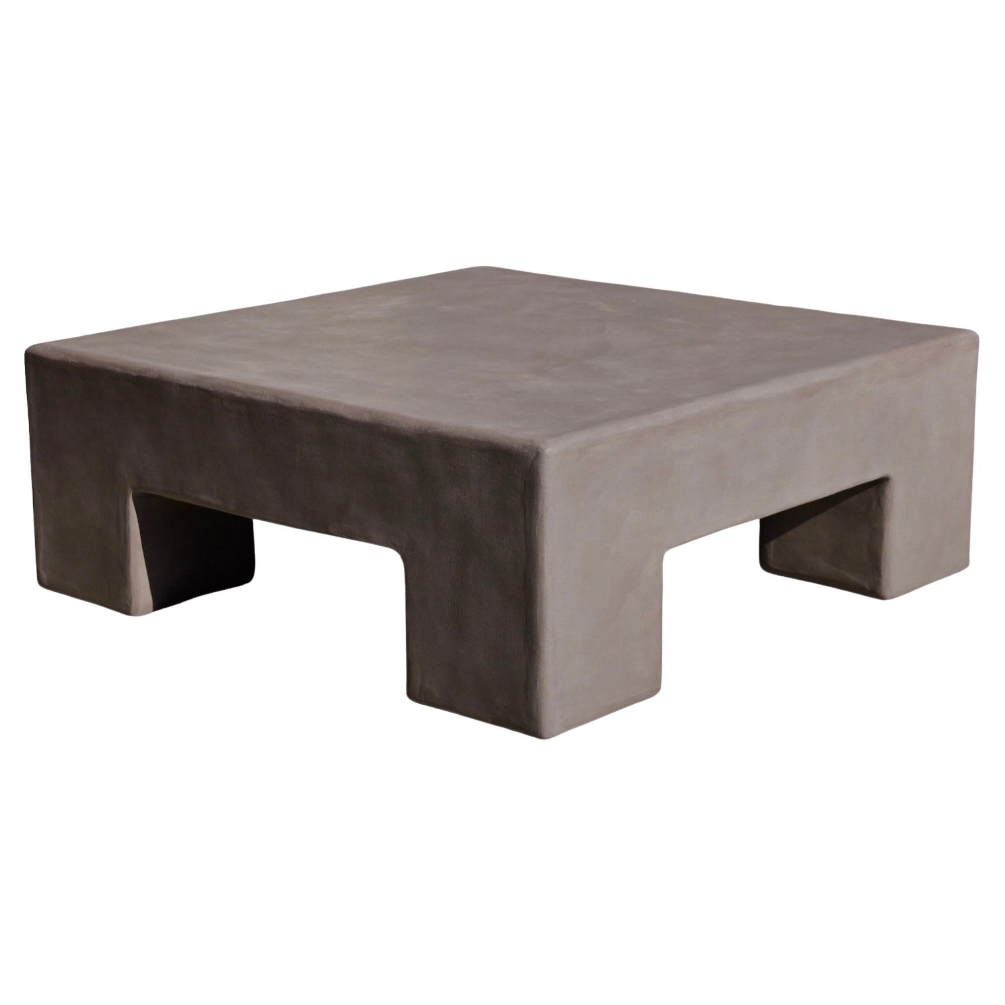 scout minimalist plaster coffee table in atacama by öken house studios For Sale