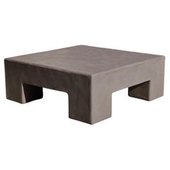 scout minimalist plaster coffee table in atacama by öken house studios