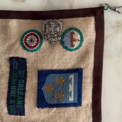 Scout pennant with flags, badges, and medal, 3rd Orléans