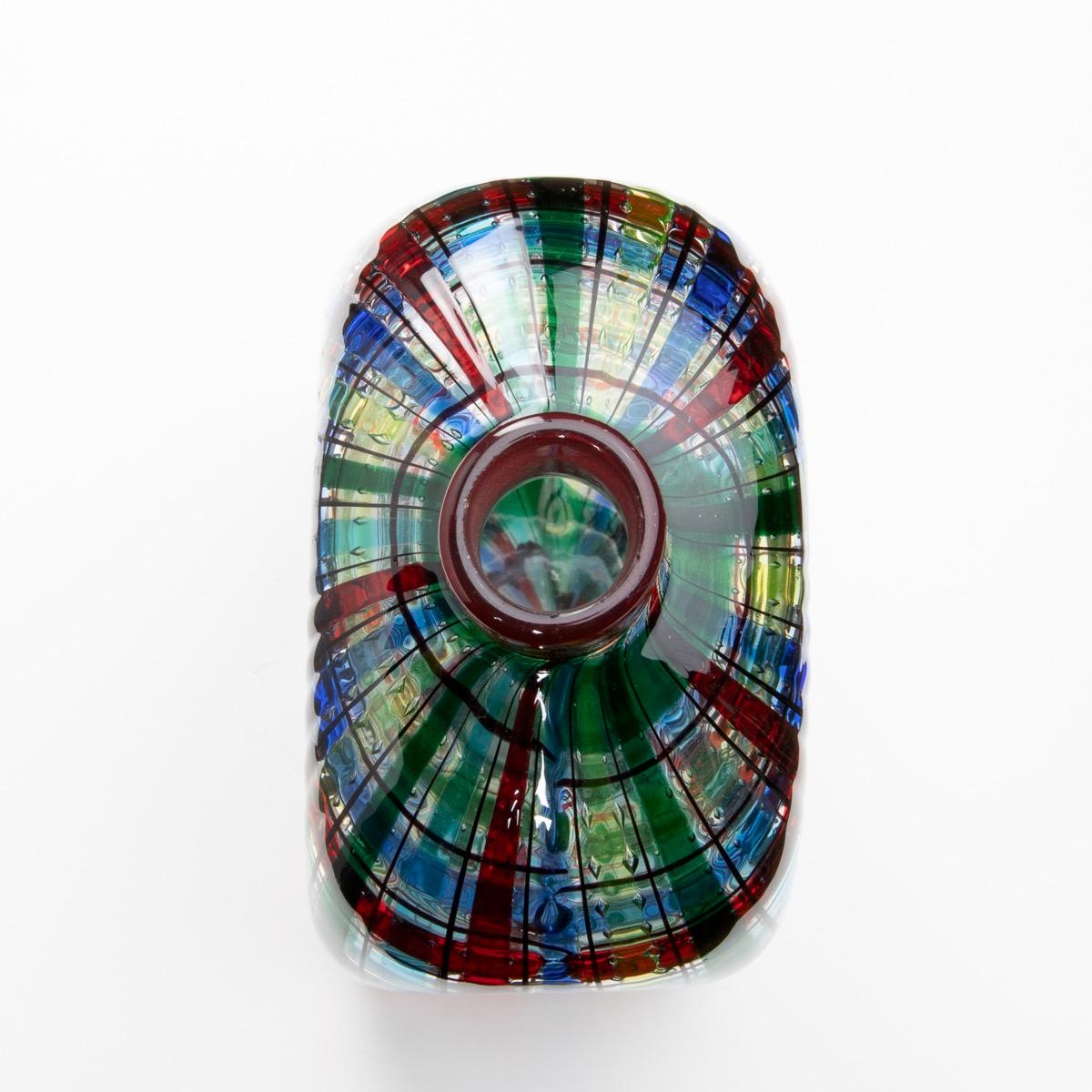 Scozzese 'or Tartan' Bottle with Stopper by Ercole Barovier, Barovier e Toso For Sale 2