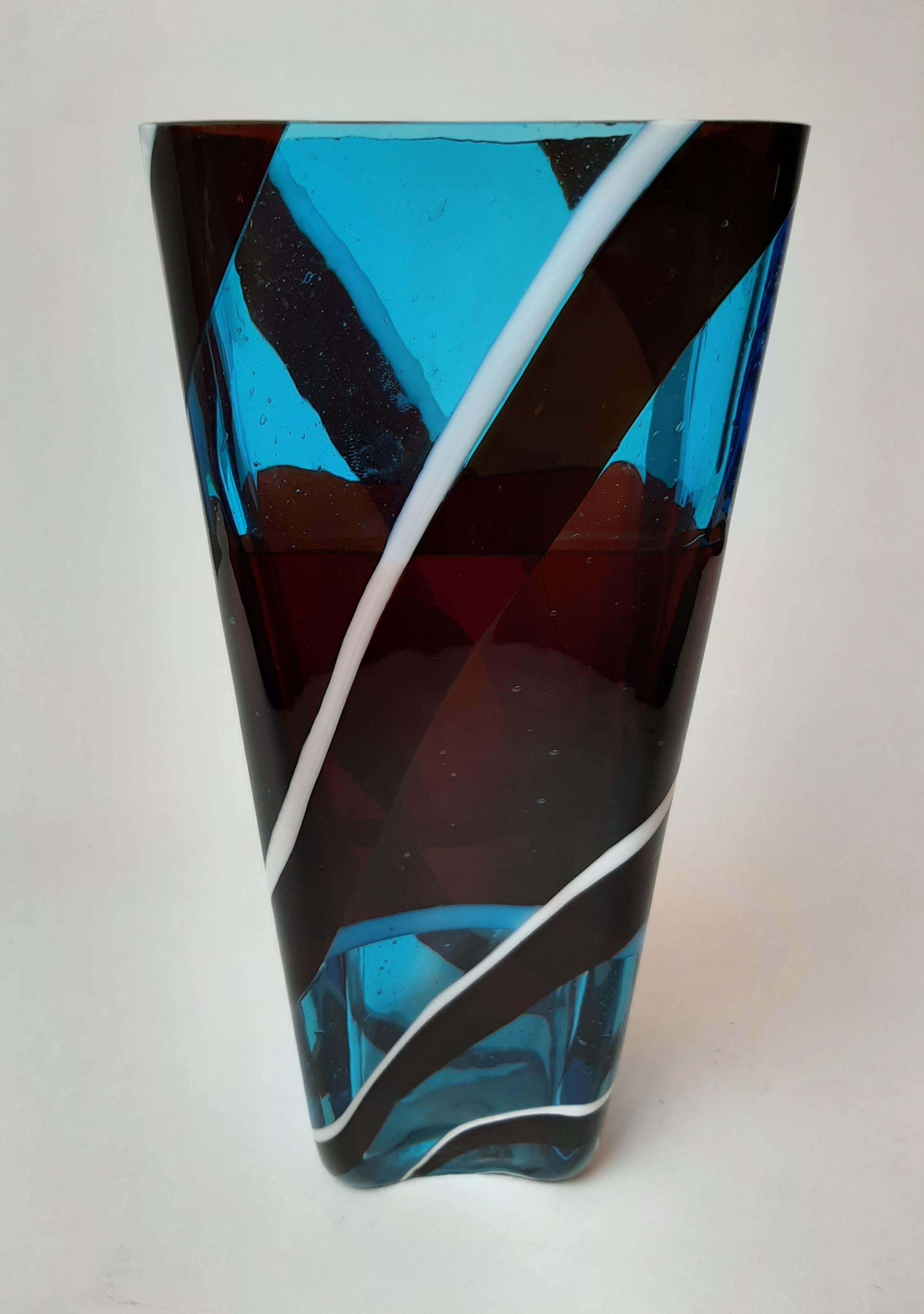 Vase „Scozzese“ 4595 von Fulvio Bianconi für Venini, 1954-1957 (Italienisch) im Angebot