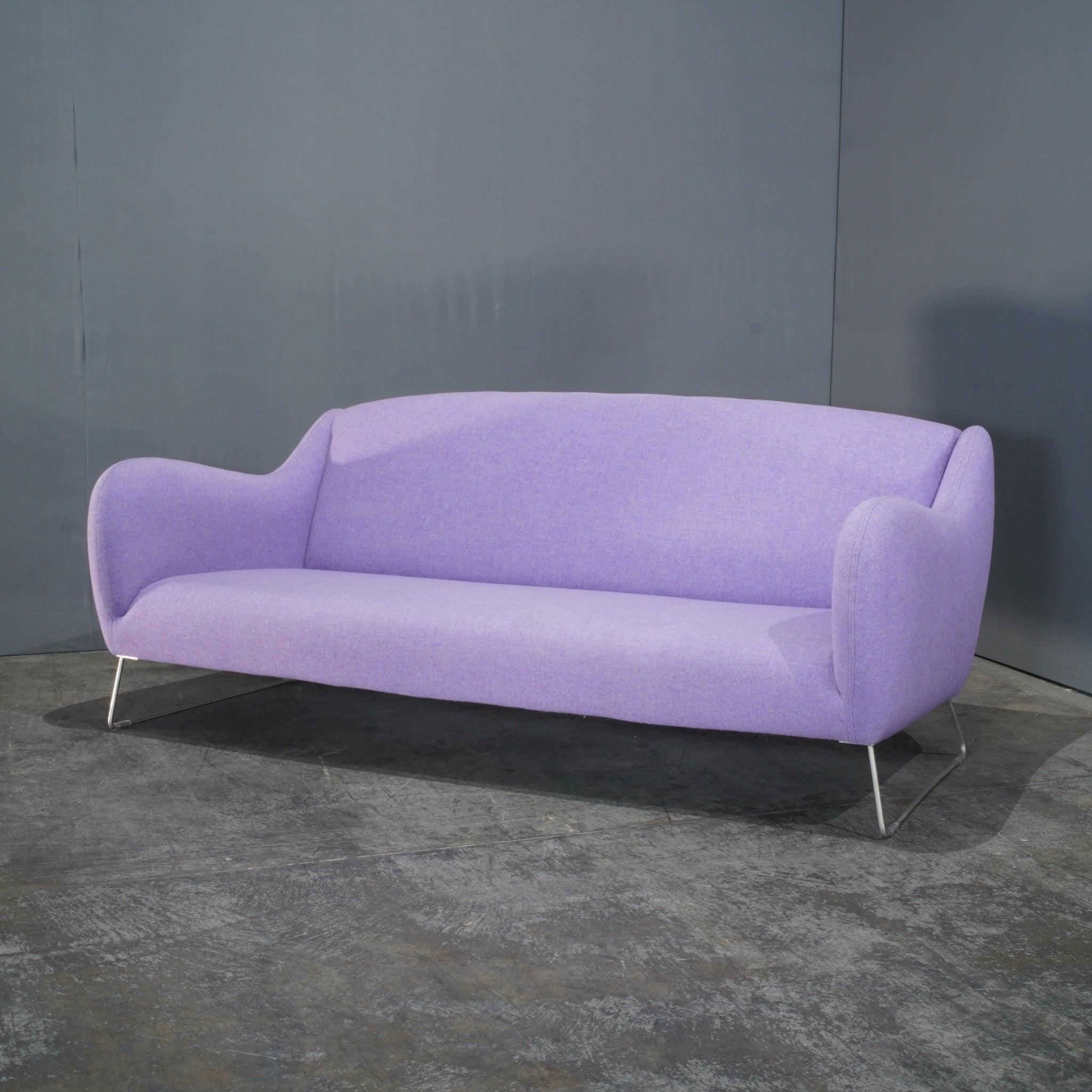 British SCP Baude Lilac Three Seater Sofa Matthew Hilton For Sale