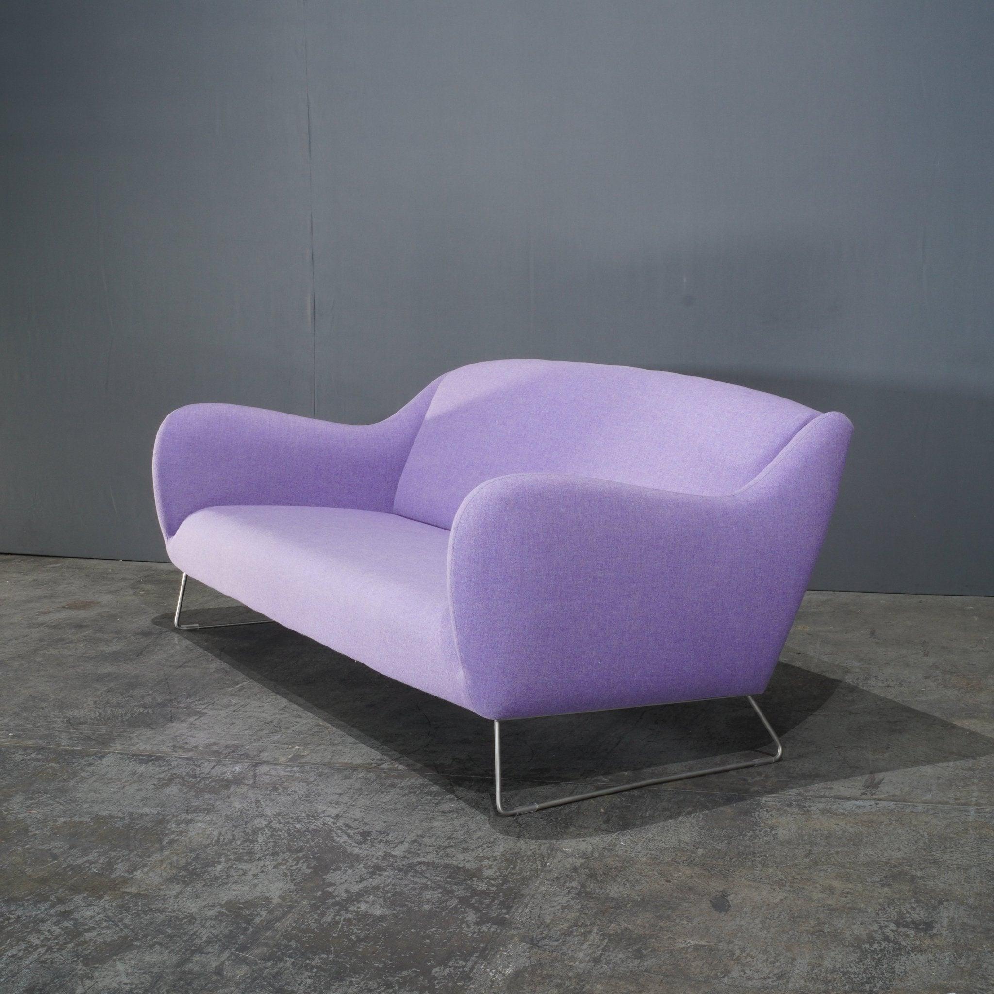 SCP Baude Lilac Three Seater Sofa Matthew Hilton In Good Condition For Sale In Basildon, London