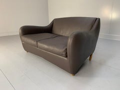 SCP Conran Matthew Hilton “Balzac” 2-Seat Sofa – In Dark Brown Leather