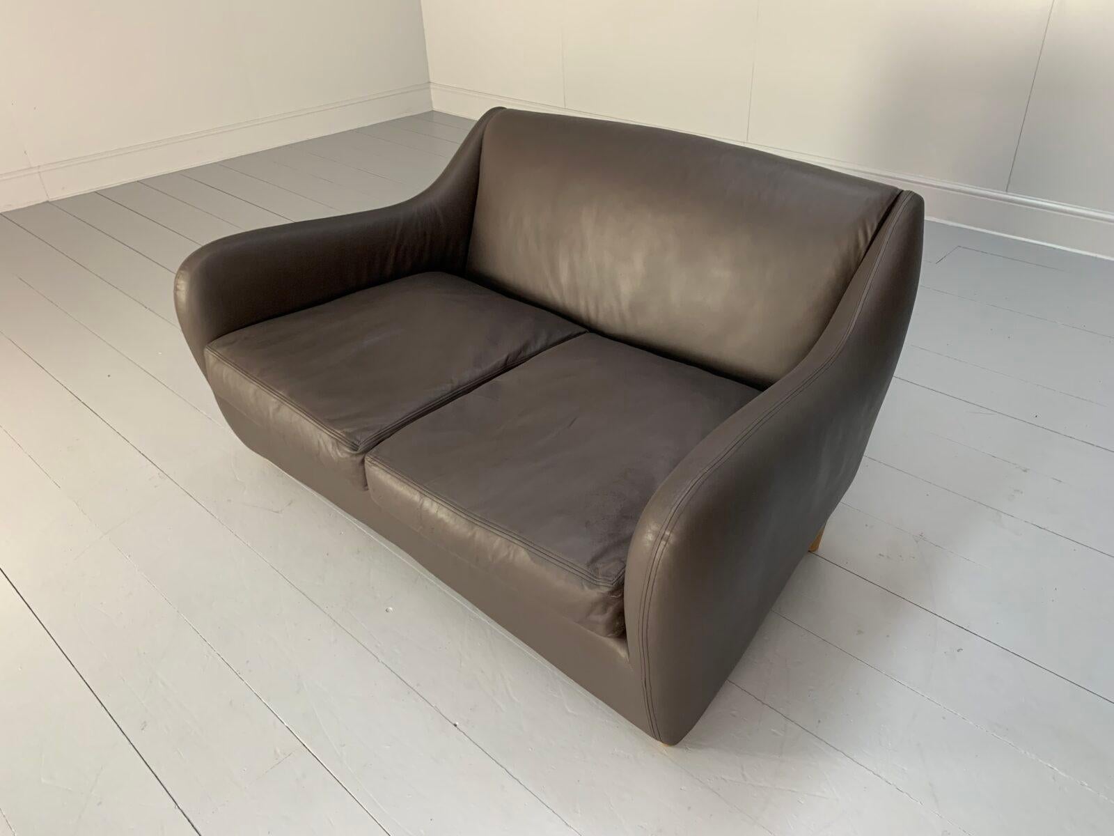 SCP Conran Matthew Hilton “Balzac” 2-Seat Sofa – In Dark Brown Leather 1