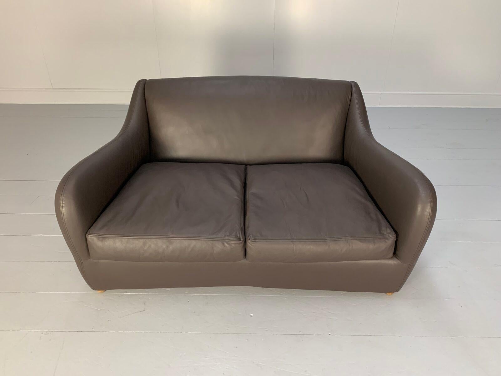 SCP Conran Matthew Hilton “Balzac” 2-Seat Sofa – In Dark Brown Leather 2