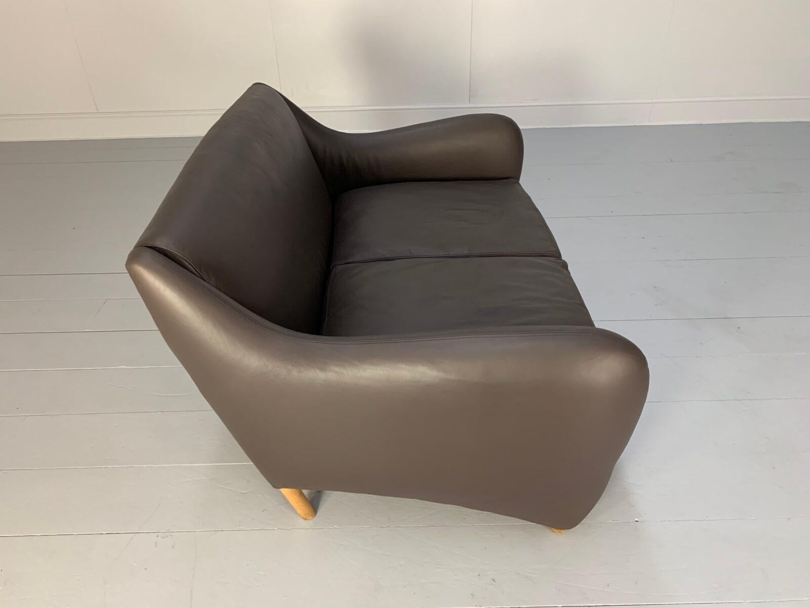 SCP Conran Matthew Hilton “Balzac” 2-Seat Sofa – In Dark Brown Leather 3