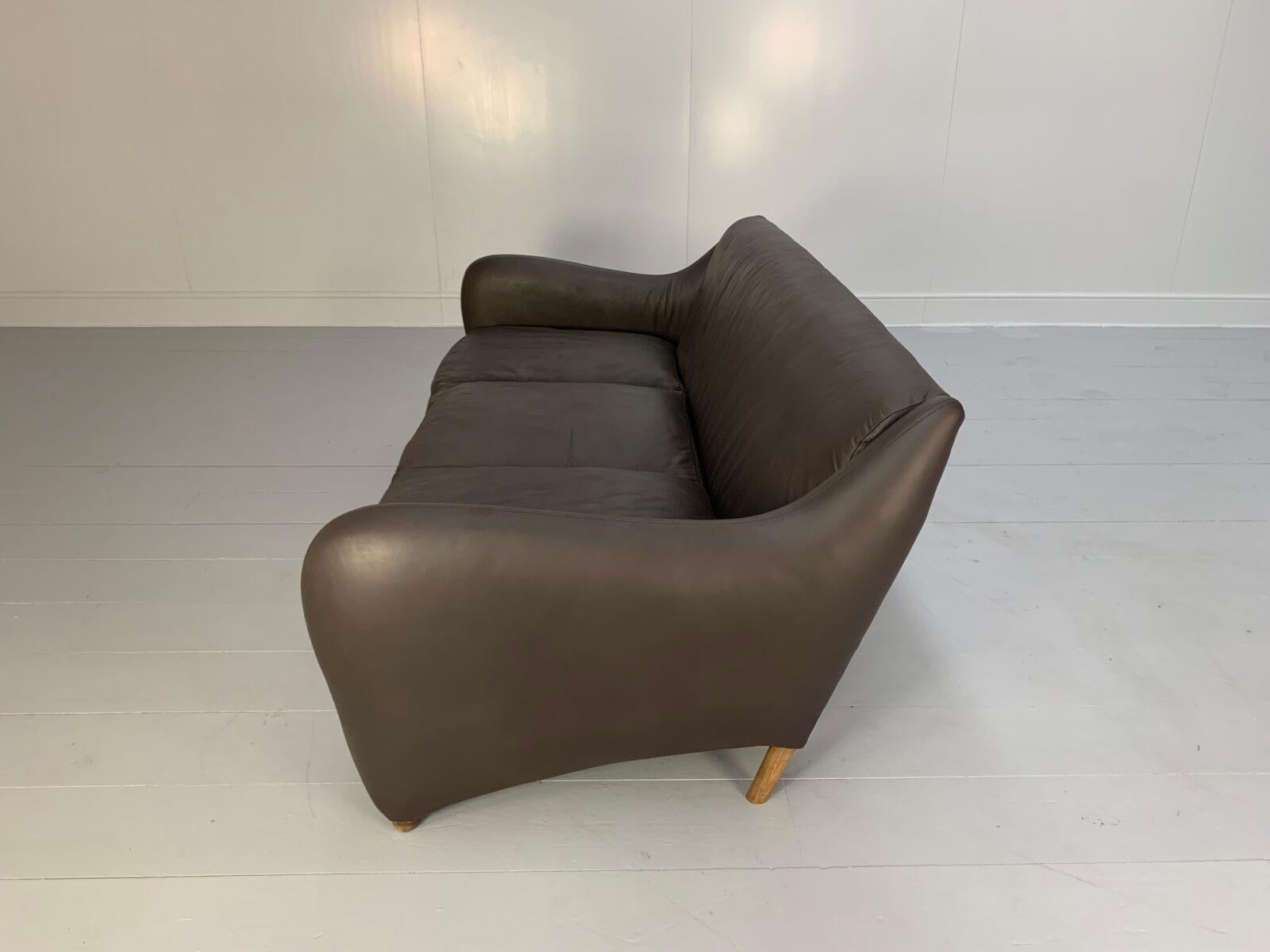 SCP Conran Matthew Hilton “Balzac” 3-Seat Sofa – In Dark Brown Leather 5