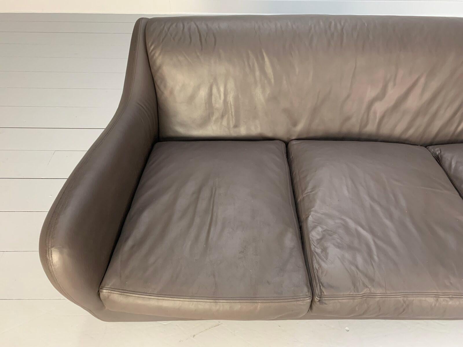 SCP Conran Matthew Hilton “Balzac” 3-Seat Sofa – In Dark Brown Leather 6