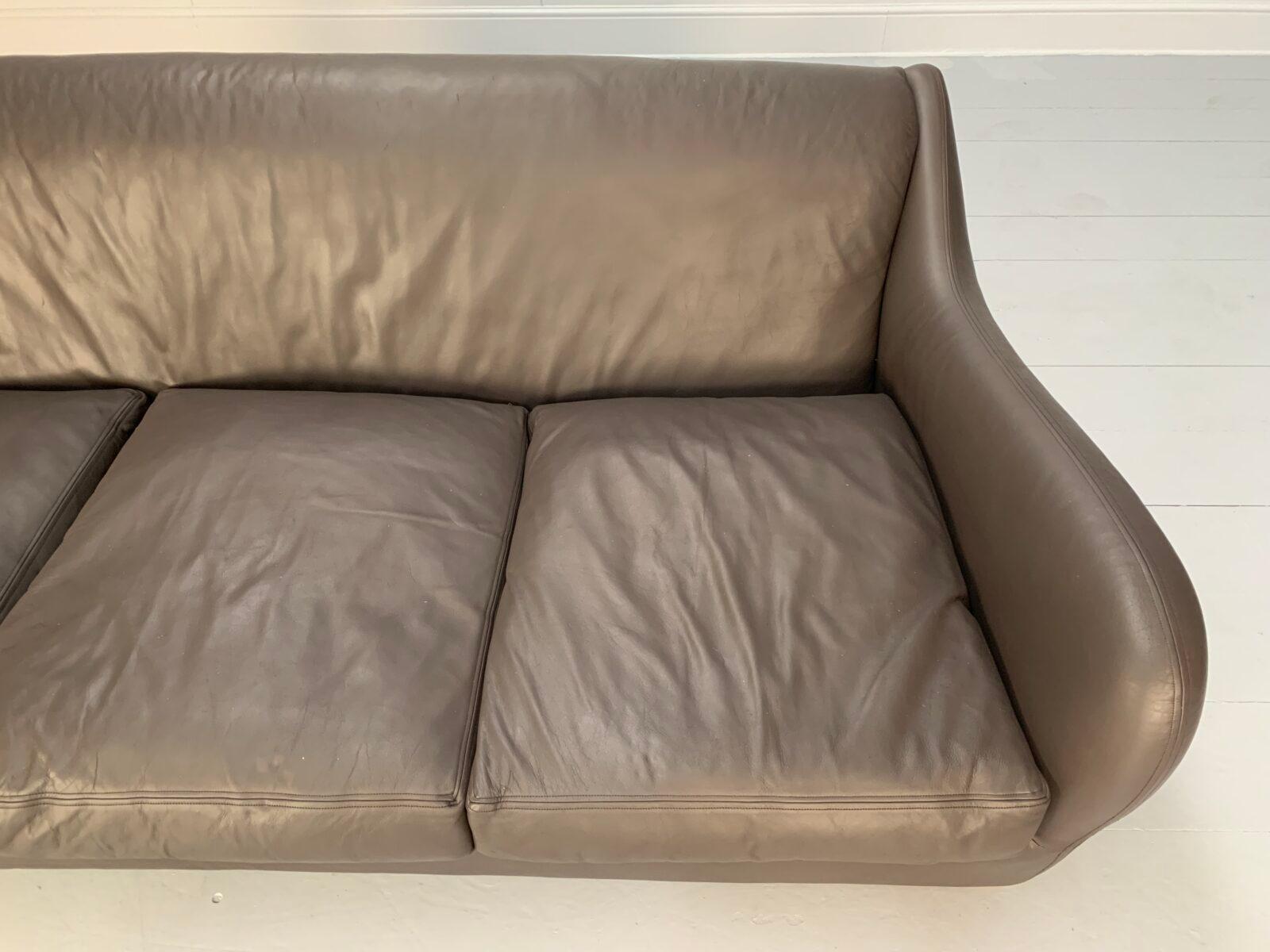 SCP Conran Matthew Hilton “Balzac” 3-Seat Sofa – In Dark Brown Leather 7