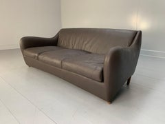 SCP Conran Matthew Hilton “Balzac” 3-Seat Sofa – In Dark Brown Leather