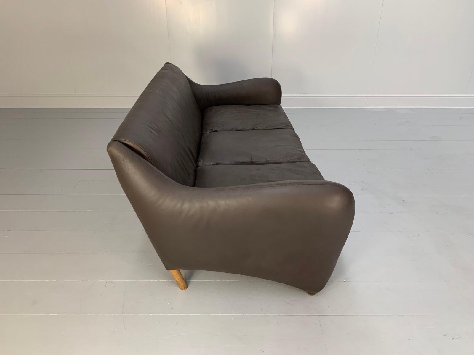 SCP Conran Matthew Hilton “Balzac” 3-Seat Sofa – In Dark Brown Leather 4
