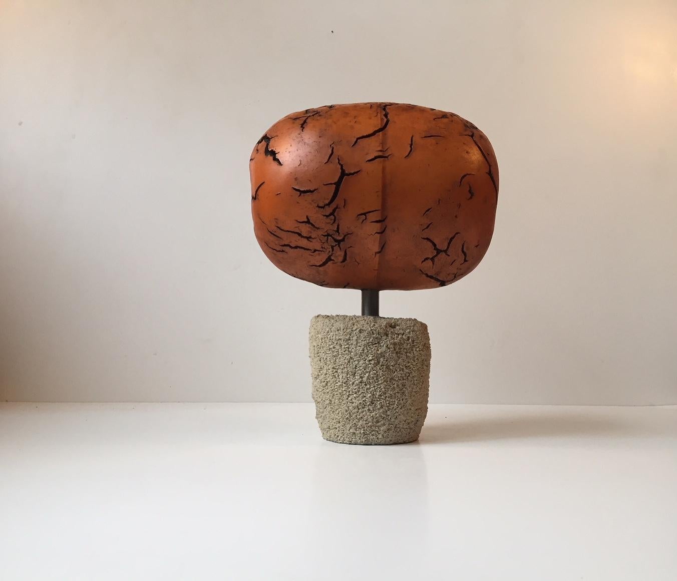 Modern Scrap Sculpture of Brain by Danish Skagen Artist Poul Winther For Sale