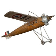 Antique Scratch Built French Airplane, Early Mid-20th Century
