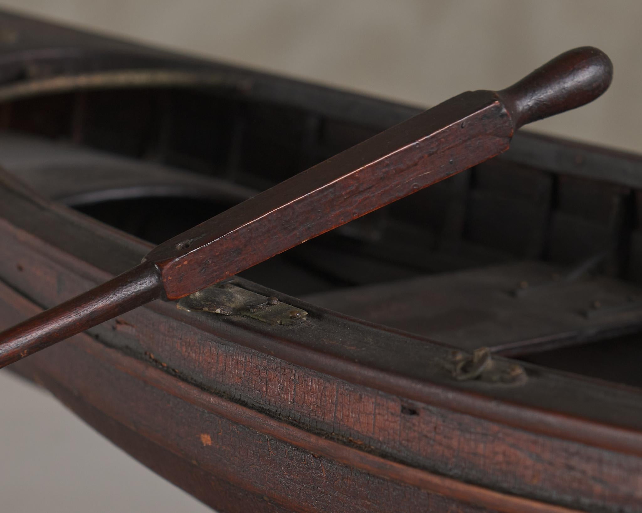 Scratch Built Model of a Row Boat In Good Condition In Los Angeles, CA
