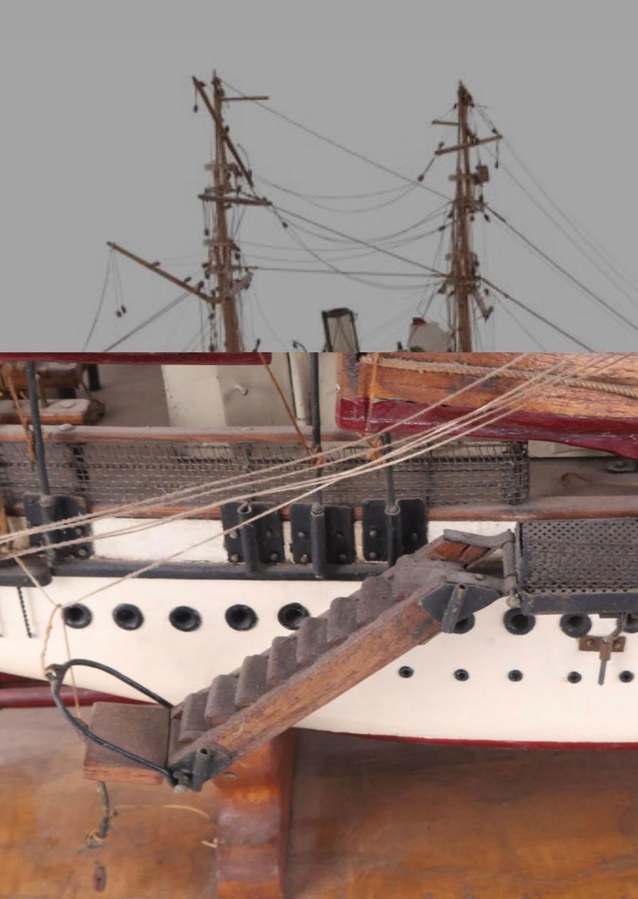 Folk Art Scratch-Built Ship Model, Circa 1900 For Sale