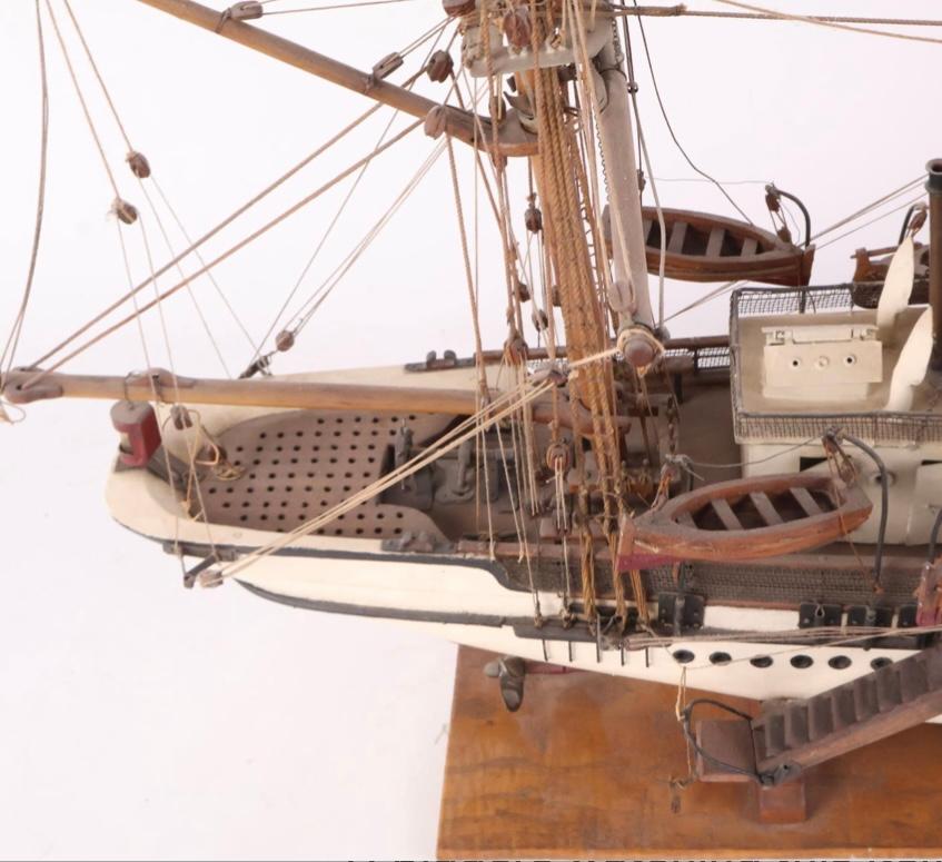 Scratch-Built Ship Model, Circa 1900 In Good Condition For Sale In Doylestown, PA
