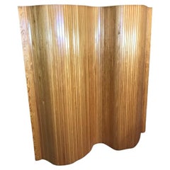 Paravent en bois de pin vintage Tambour 100 d'Alvar Aalto, 1960