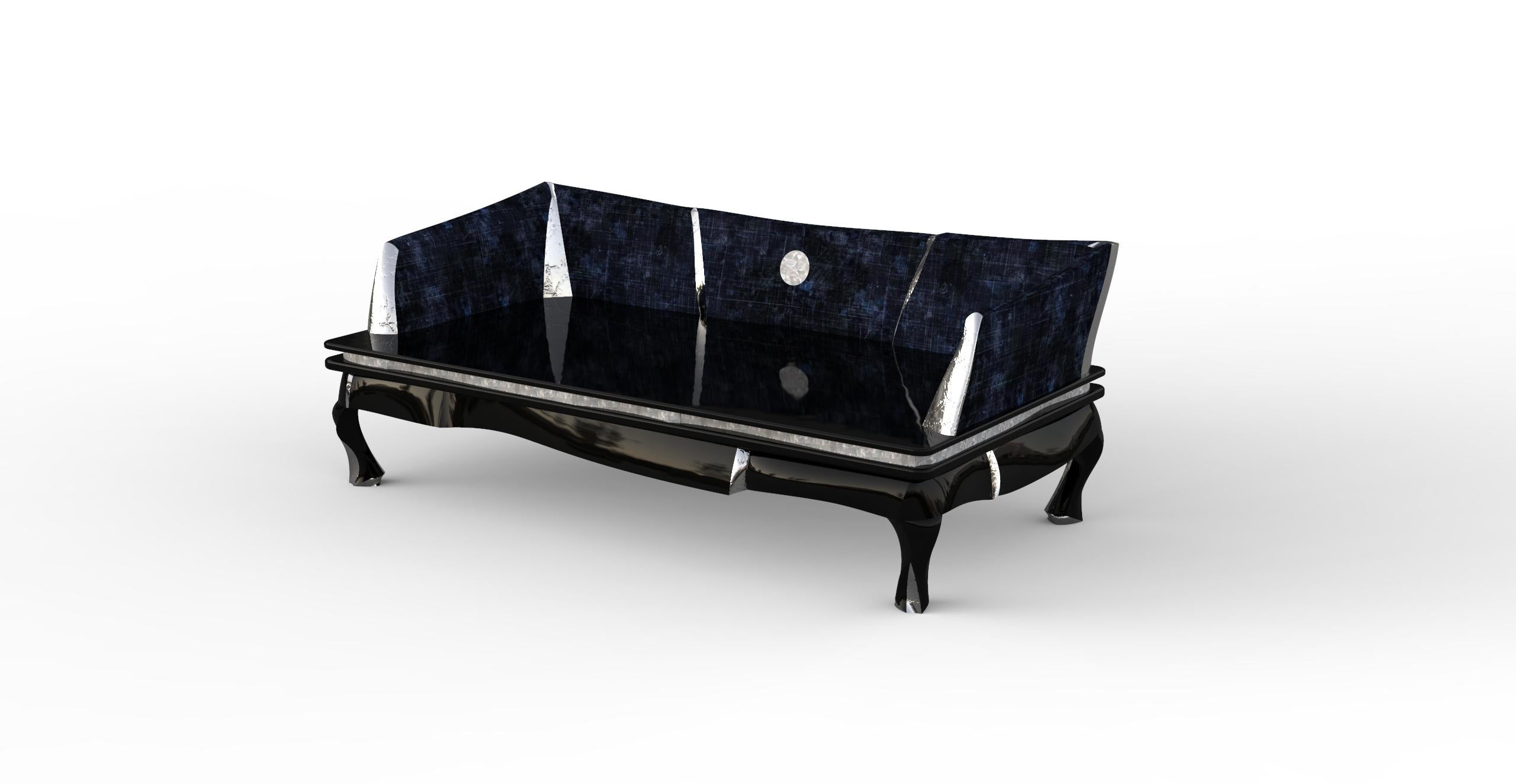 Cama Screen Luohan de latón, concha, alpaca y laca by Artempo Otro en venta