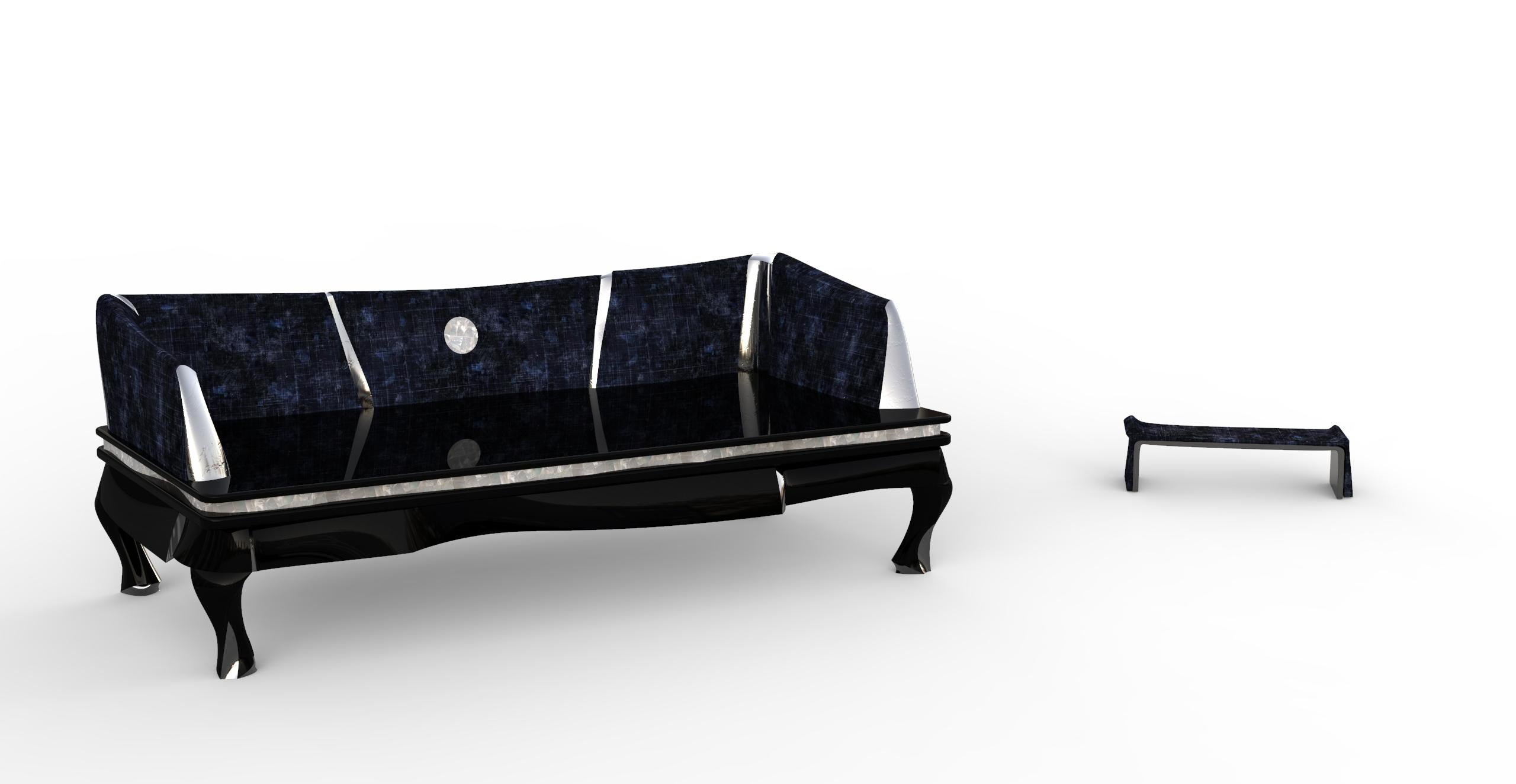 Cama Screen Luohan de latón, concha, alpaca y laca by Artempo en Nuevo estado para la venta en Geneve, CH