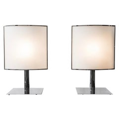"Screen" pair of lamps by Michel Boyer