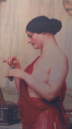 Screen Printed on Cotton Material Theatre Backdrop Wall Hanging of Lady in Red