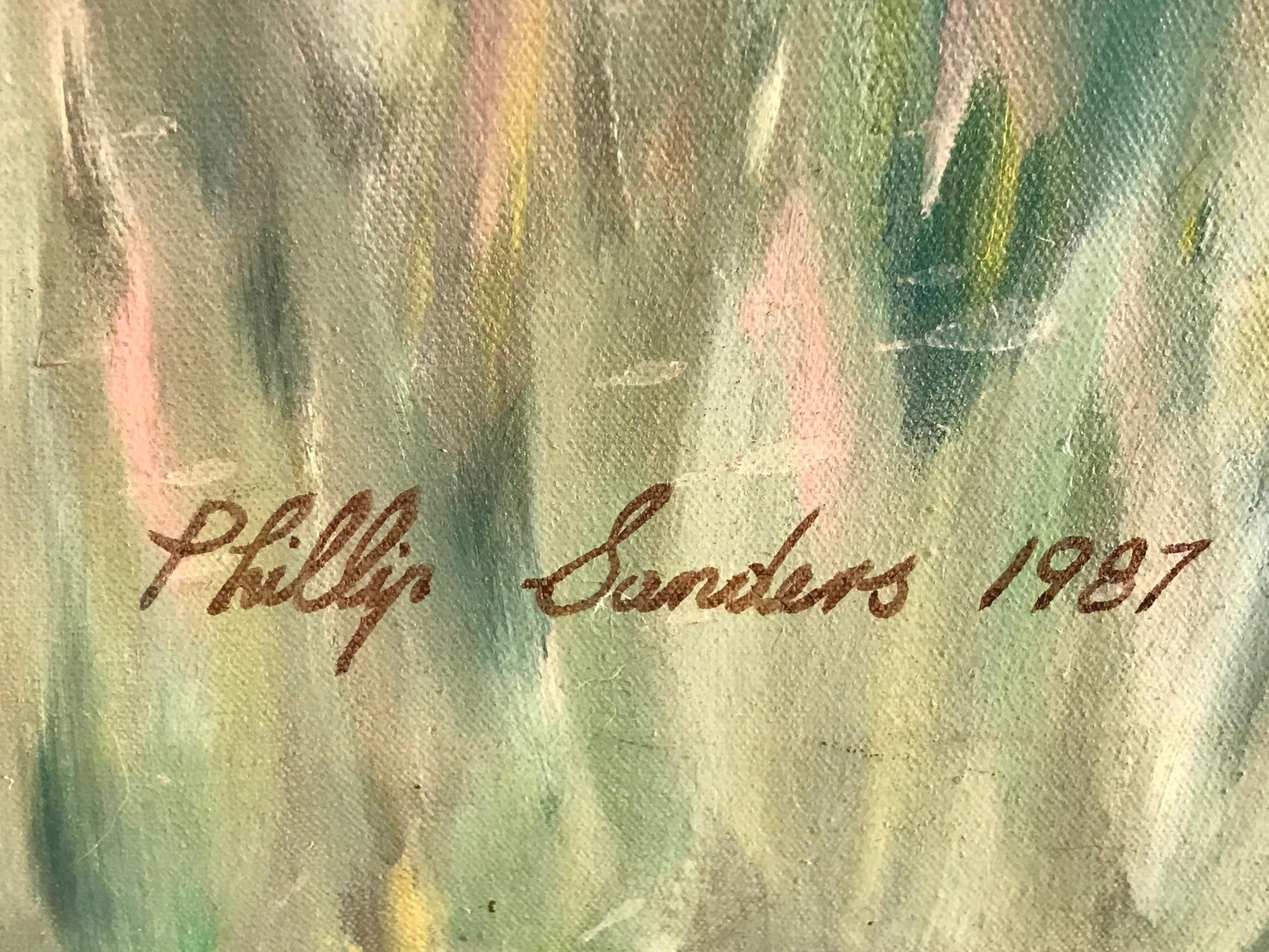 Canvas Screen Steeplechasers Phillip Sanders National Hunt Racing Racehorses Fence 1987