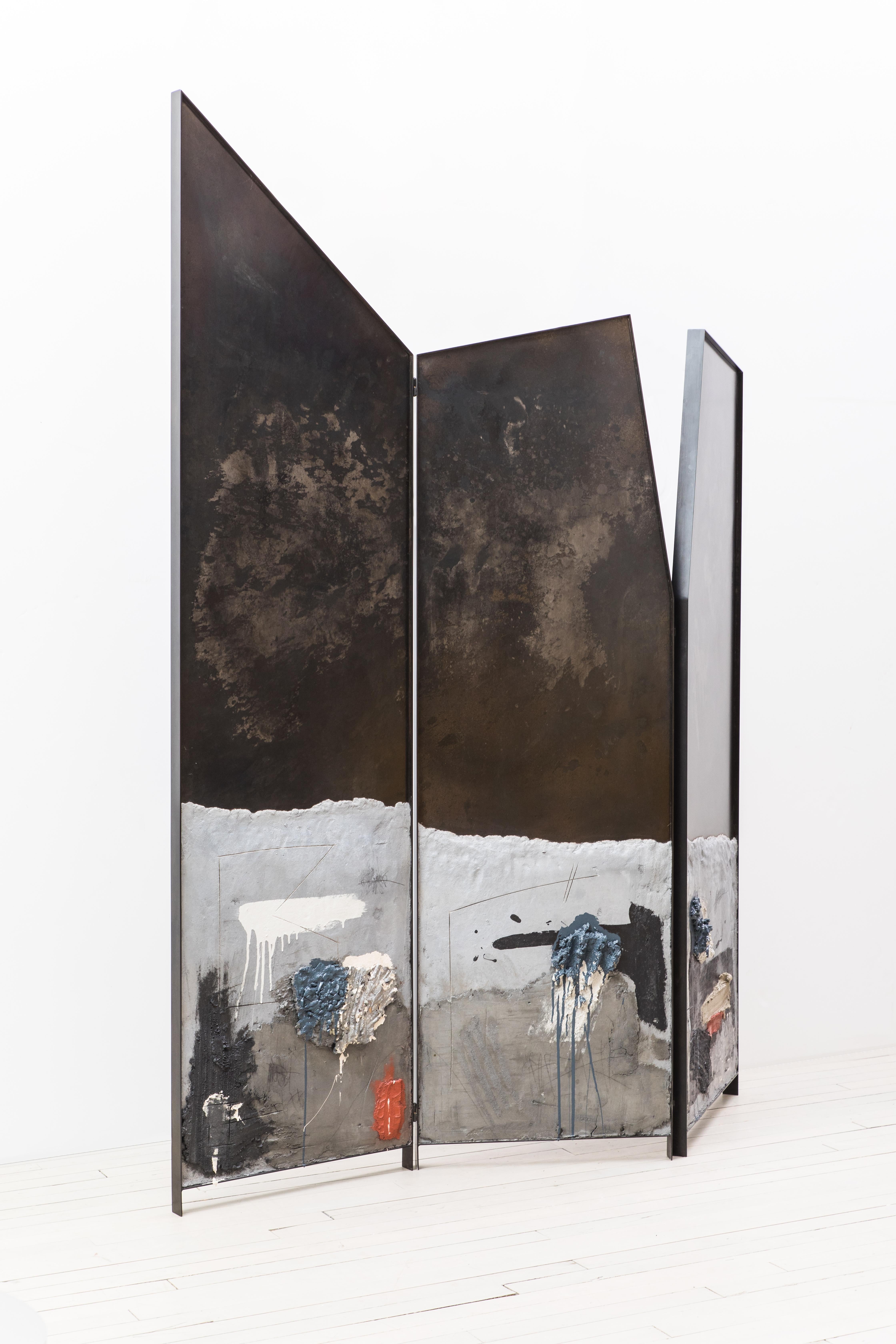 Steel Screen Triptych, USA For Sale