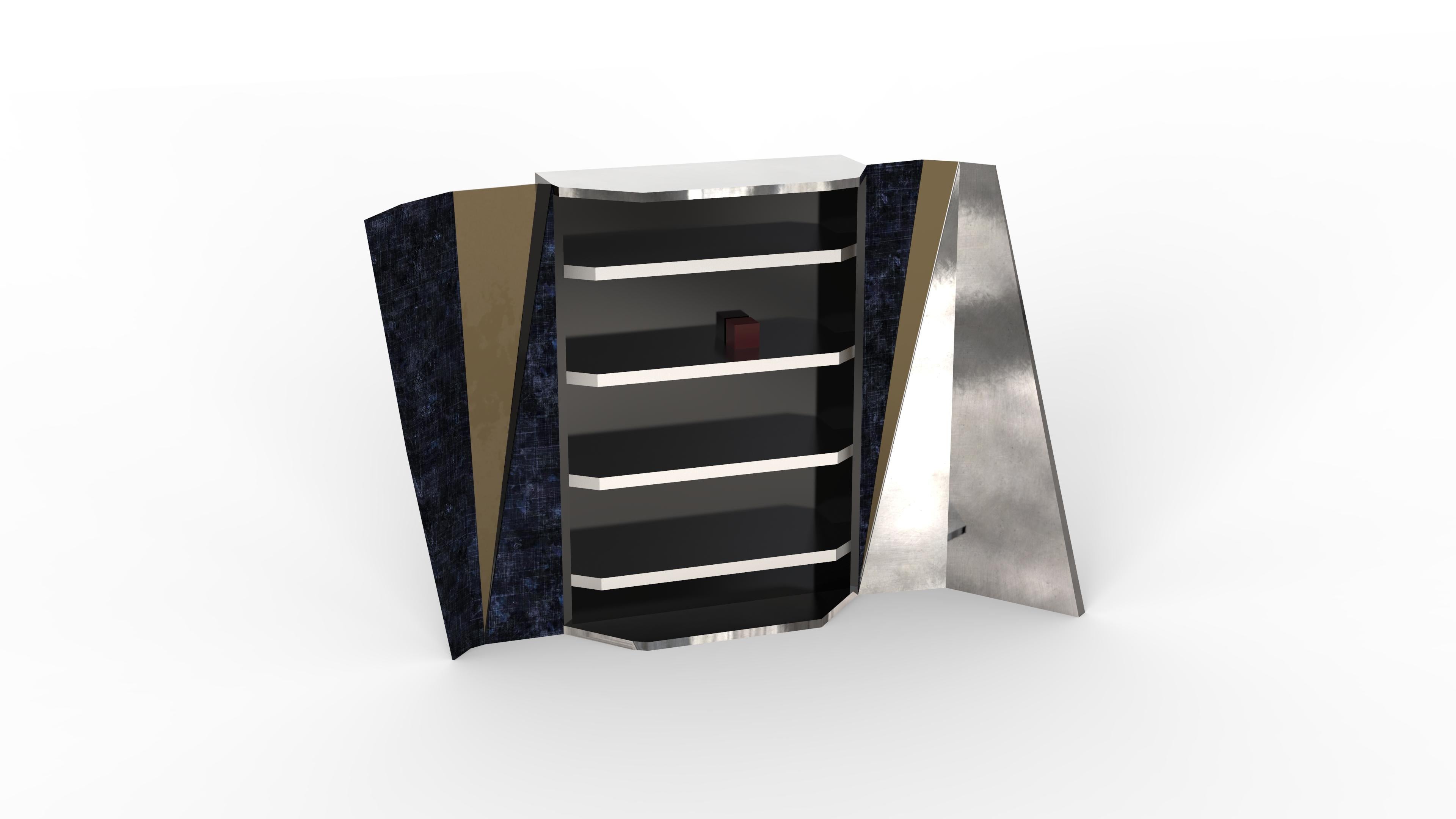 Altro Armadietto a muro per schermi in nichel e lacca di Artempo in vendita