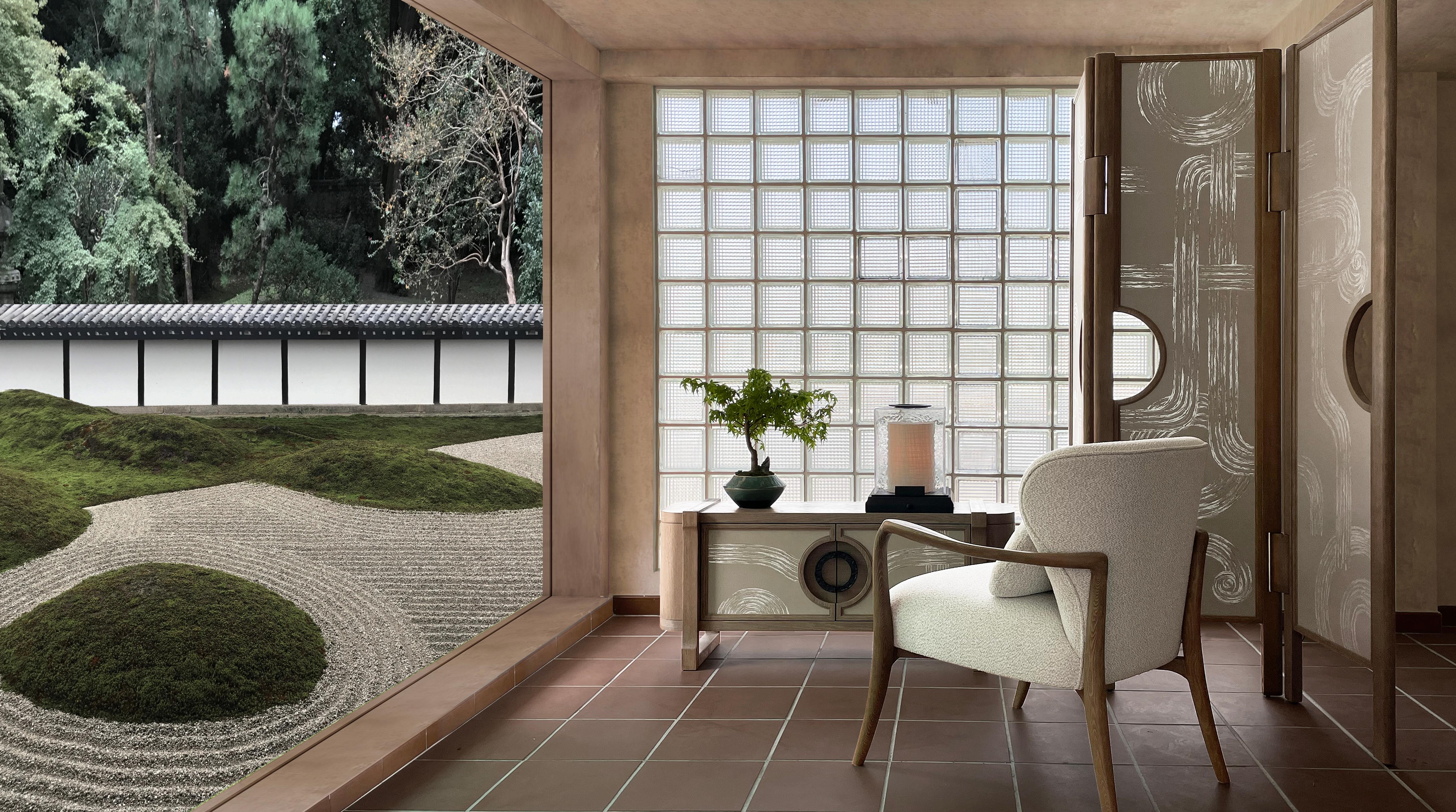 Chinese Art Deco Garden Screen 3 Panels By André Fu Living For Sale