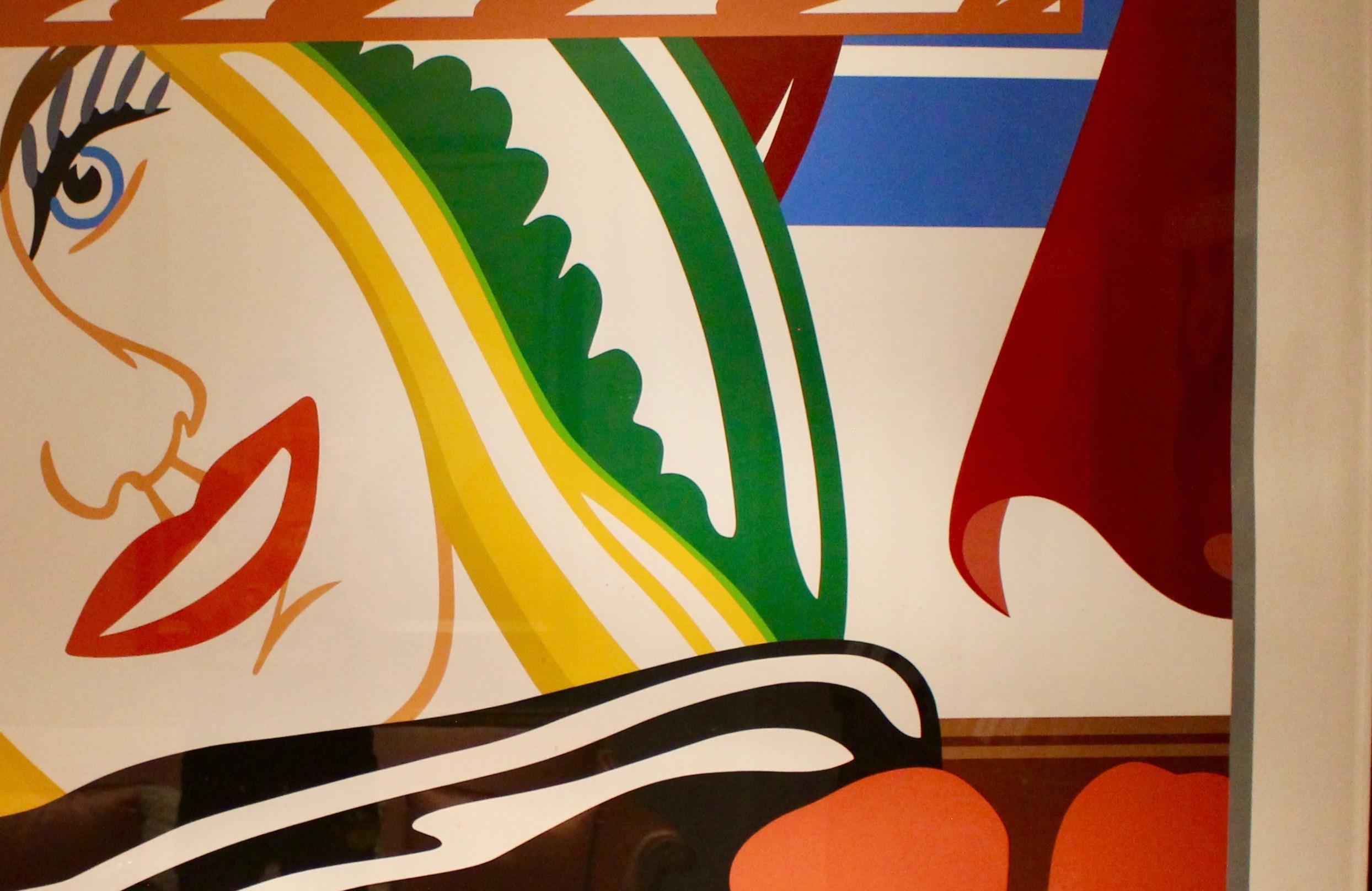 Screenprint bedroom face #41 in colors on museum board. Tom Wesselmann (1931-2004). Signed in pencil 32/100.