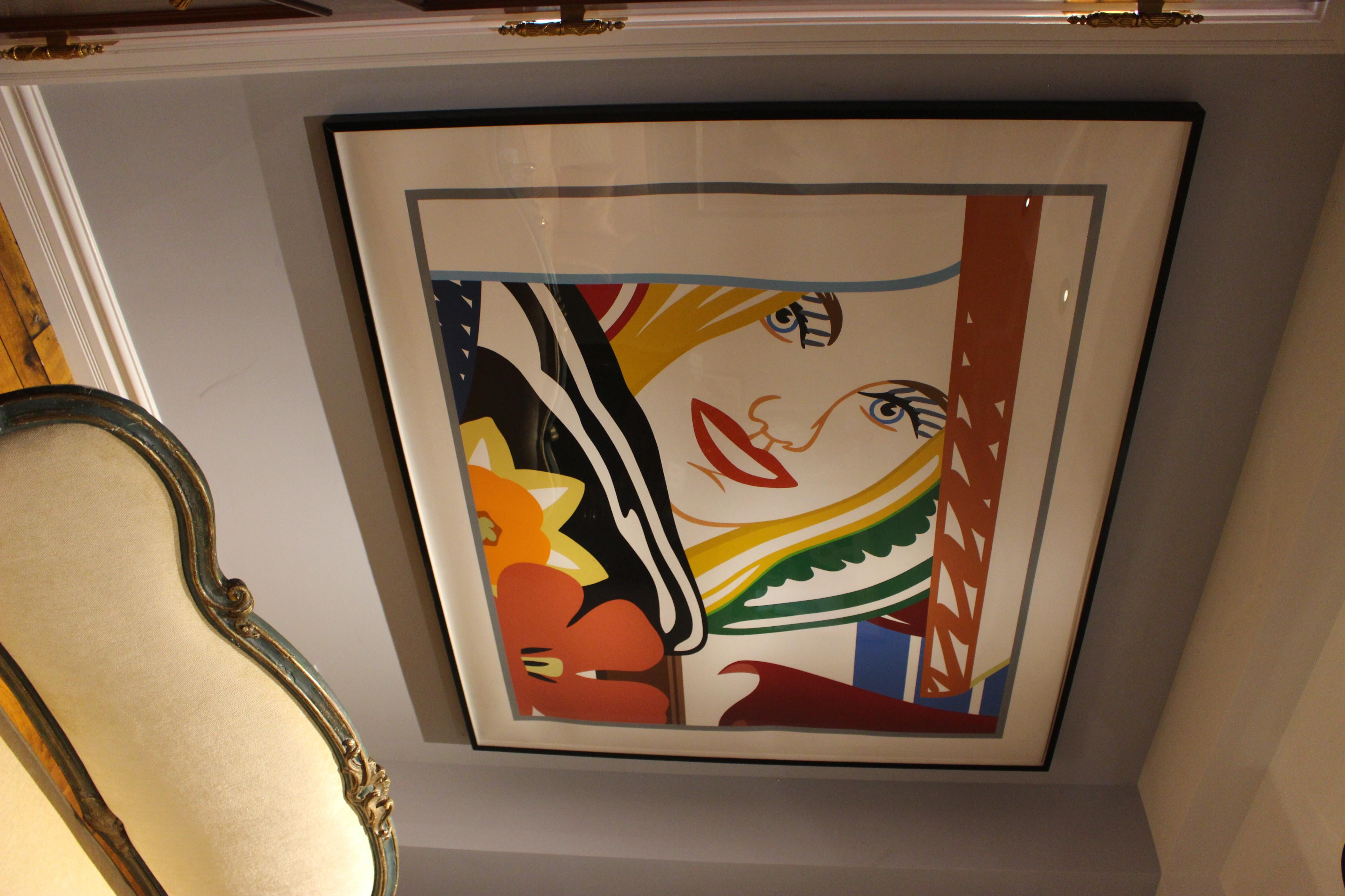 Screenprint Bedroom Face #41 in Colors on Museum Board by Tom Wesselmann In Good Condition For Sale In Palm Desert, CA