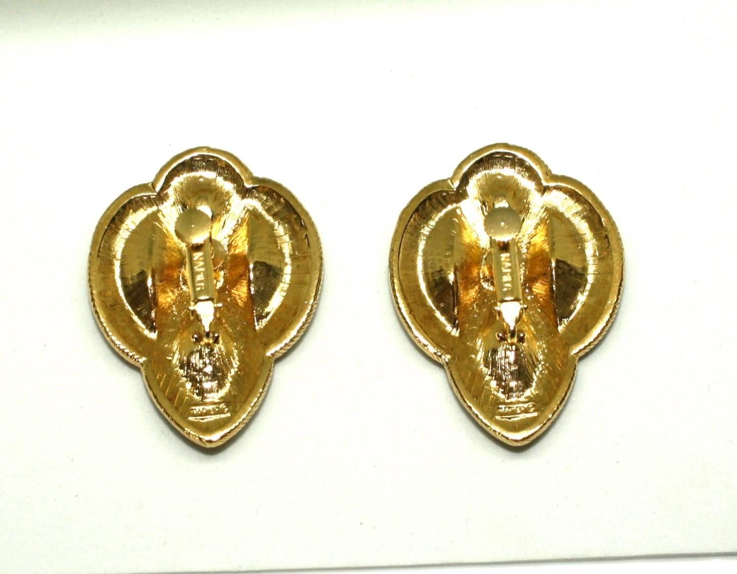 Contemporary Screw Clip Earrings by Napier, 1980's For Sale