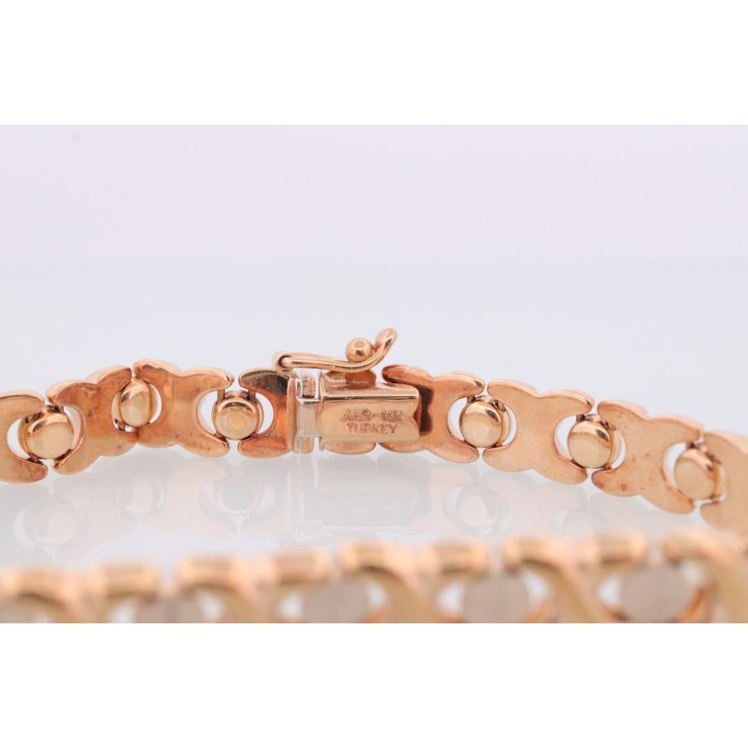 Gliederarmband mit Schraubenkopf 14k Gold. XO XO Fancy 14k Gelbgold Kette Link 7
