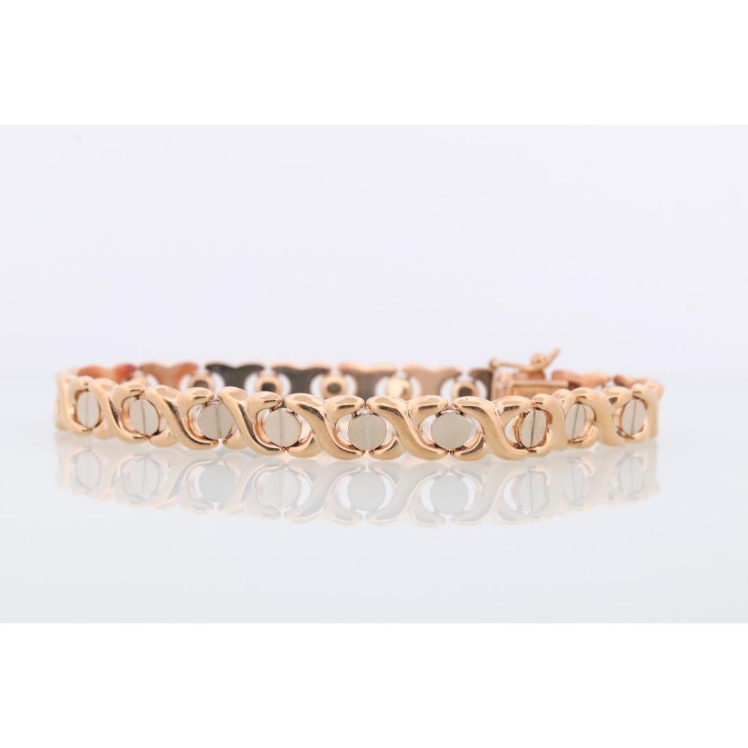 Gliederarmband mit Schraubenkopf 14k Gold. XO XO Fancy 14k Gelbgold Kette Link Damen