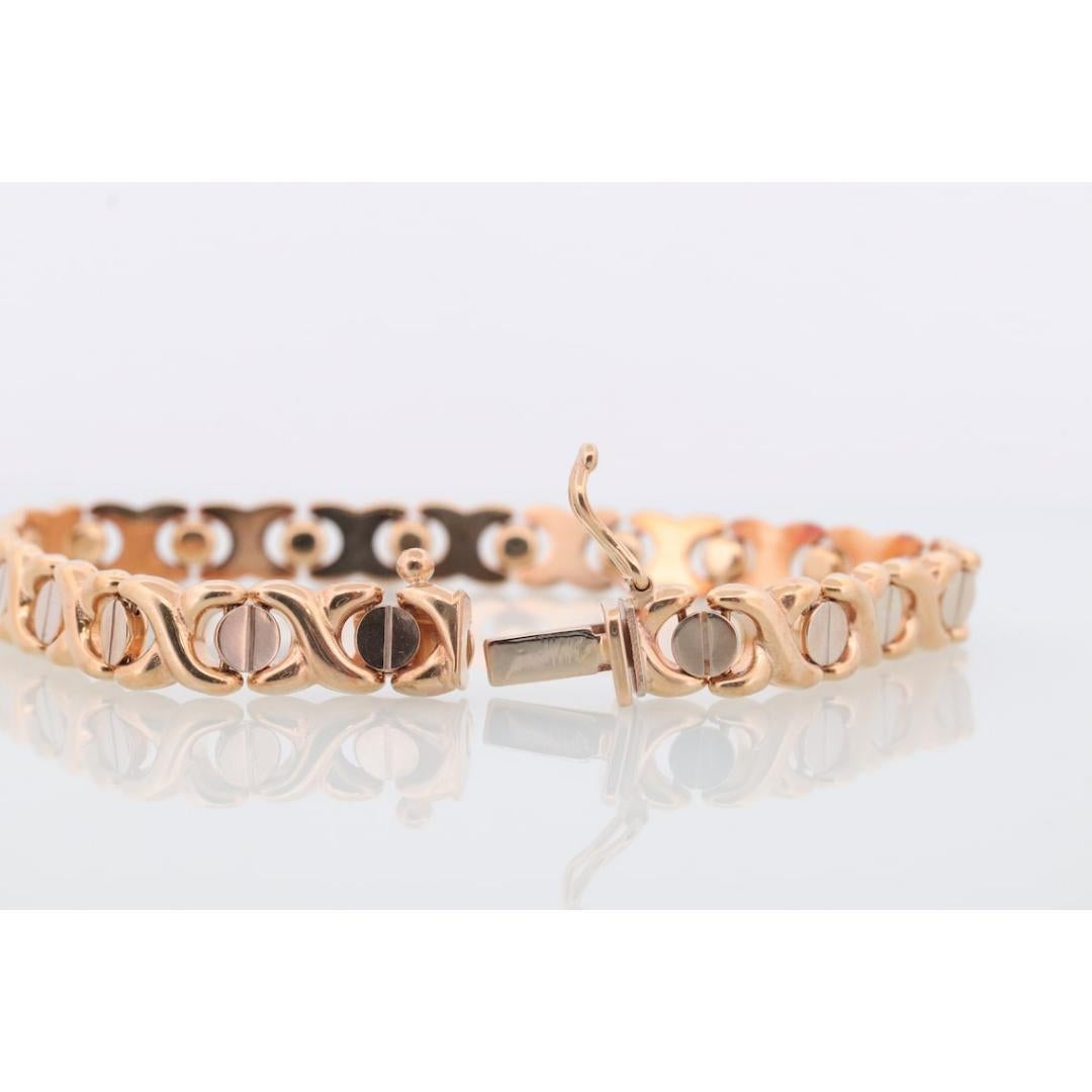 Gliederarmband mit Schraubenkopf 14k Gold. XO XO Fancy 14k Gelbgold Kette Link 1