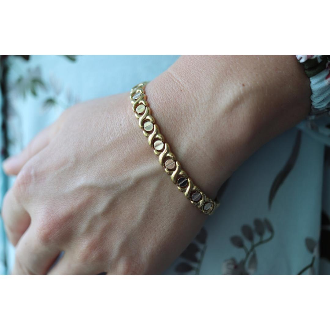 Gliederarmband mit Schraubenkopf 14k Gold. XO XO Fancy 14k Gelbgold Kette Link 2