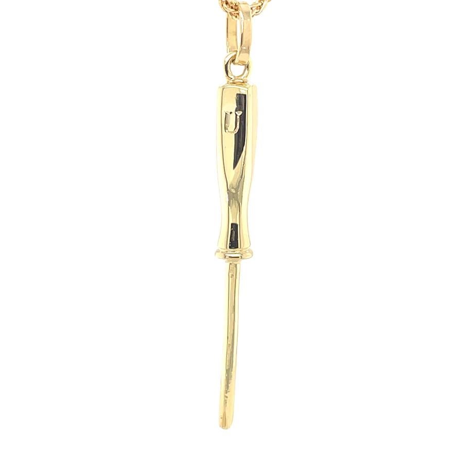 Screwdriver Gold Charm In Excellent Condition In New York, NY