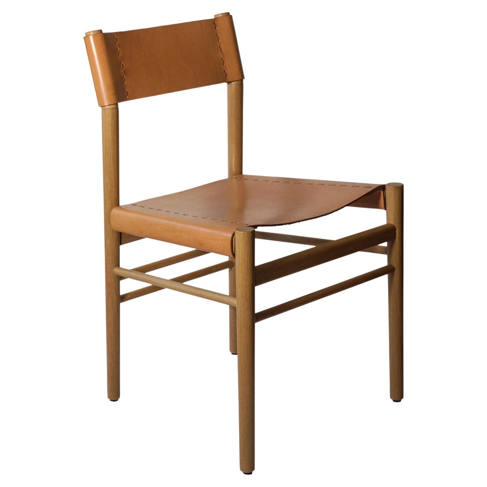 Scriba Contemporary Oak and Leather Dining Chair