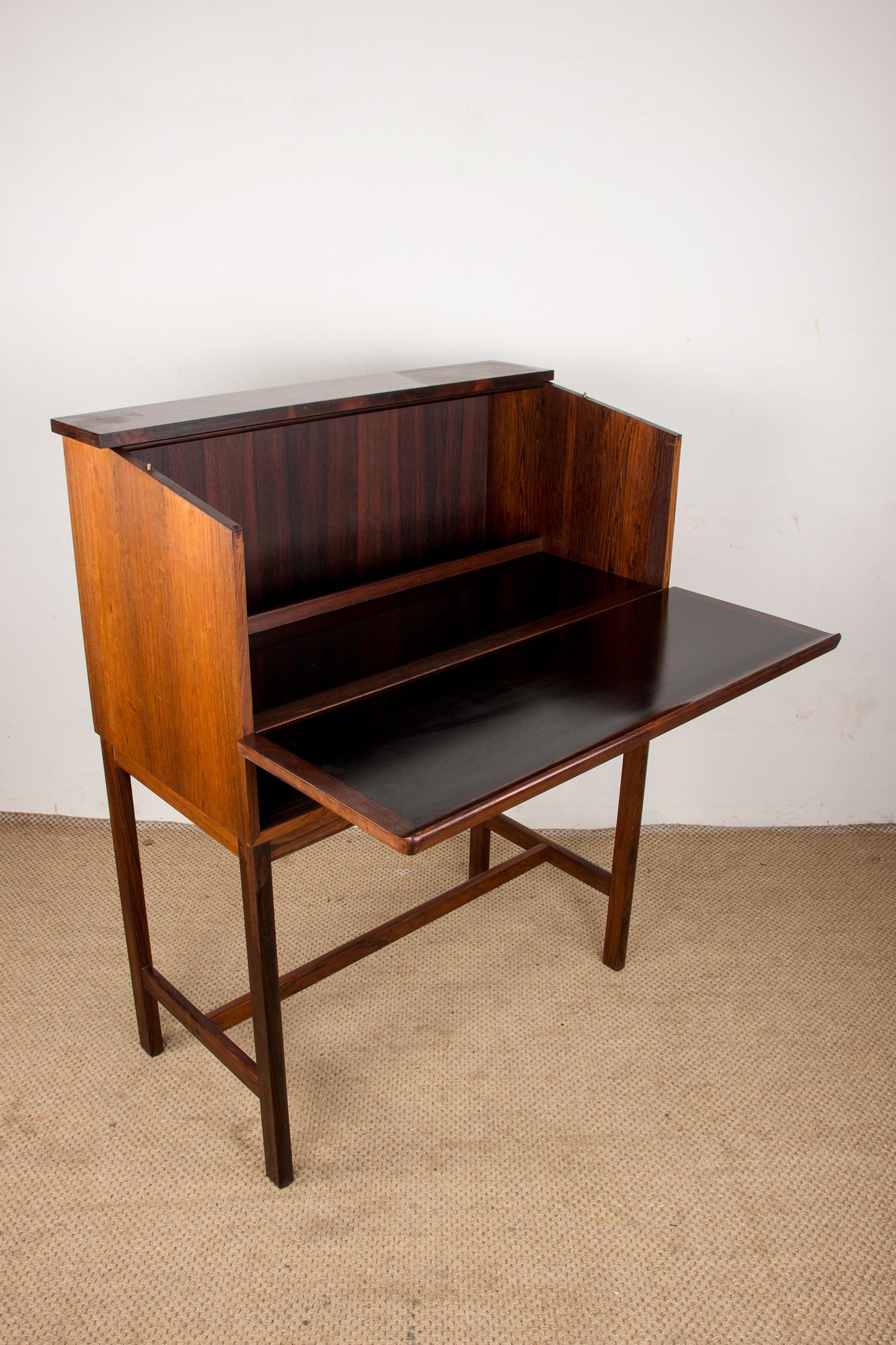 Bar e segretaria Scriban in palissandro e formica di Hans Olsen per C.S. Mobler 1 in vendita 7