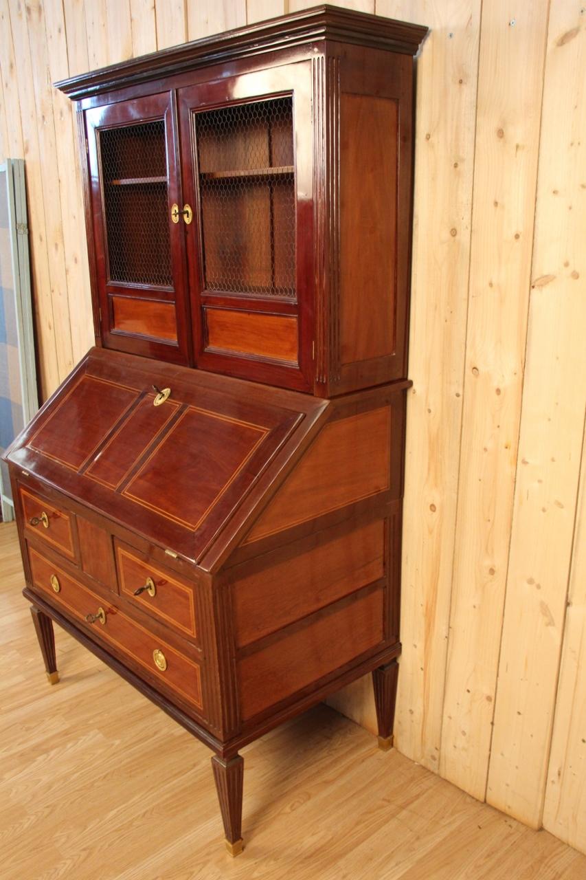 Libreria Scriban in massello, 18° secolo, Luigi XVI, Mobili da porto in vendita 2