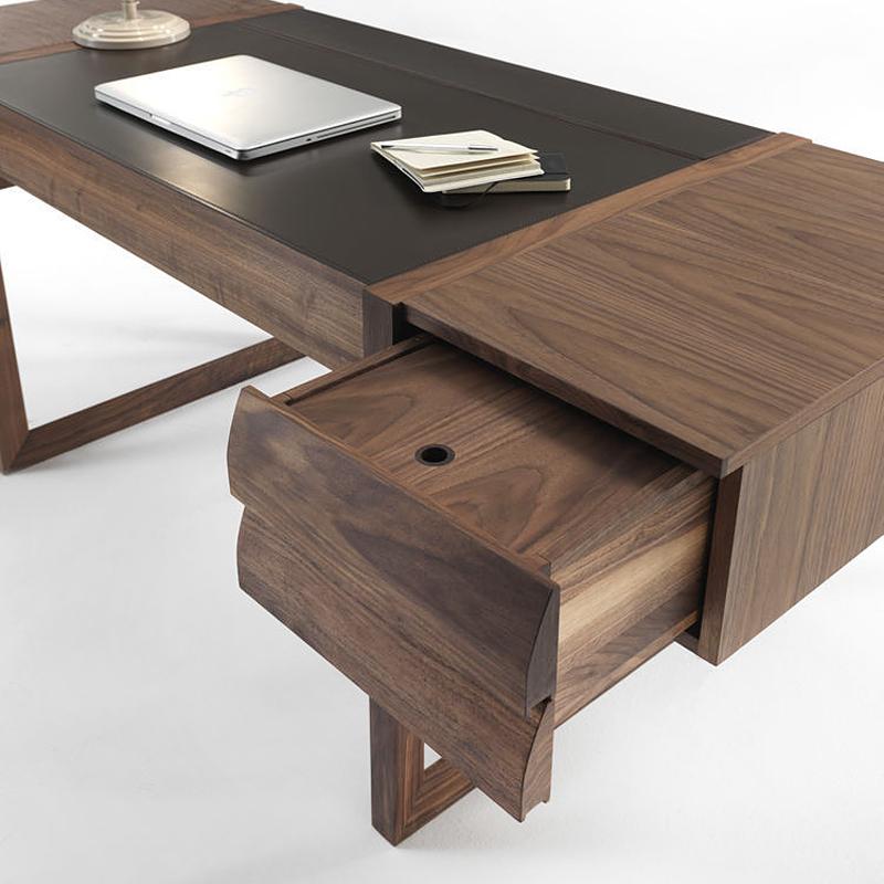 Hand-Crafted Scribe Desk in Walnut Wood For Sale