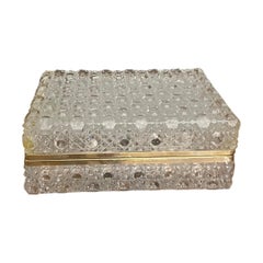 Vintage Scrigno Francese anni '50 in cristallo Bohemia diamantato -Antiques- Idea Regalo