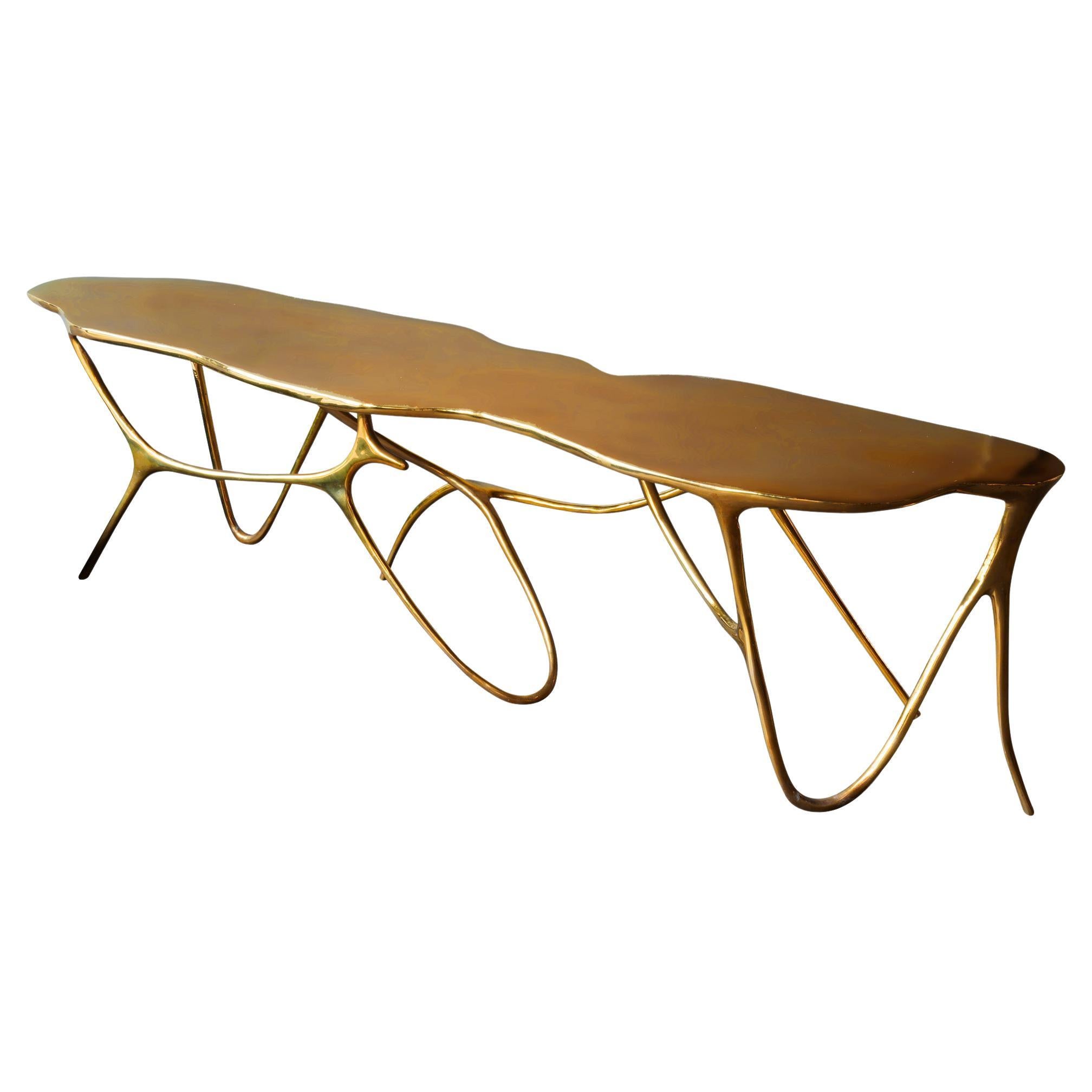 Script Bronze Table or Bench