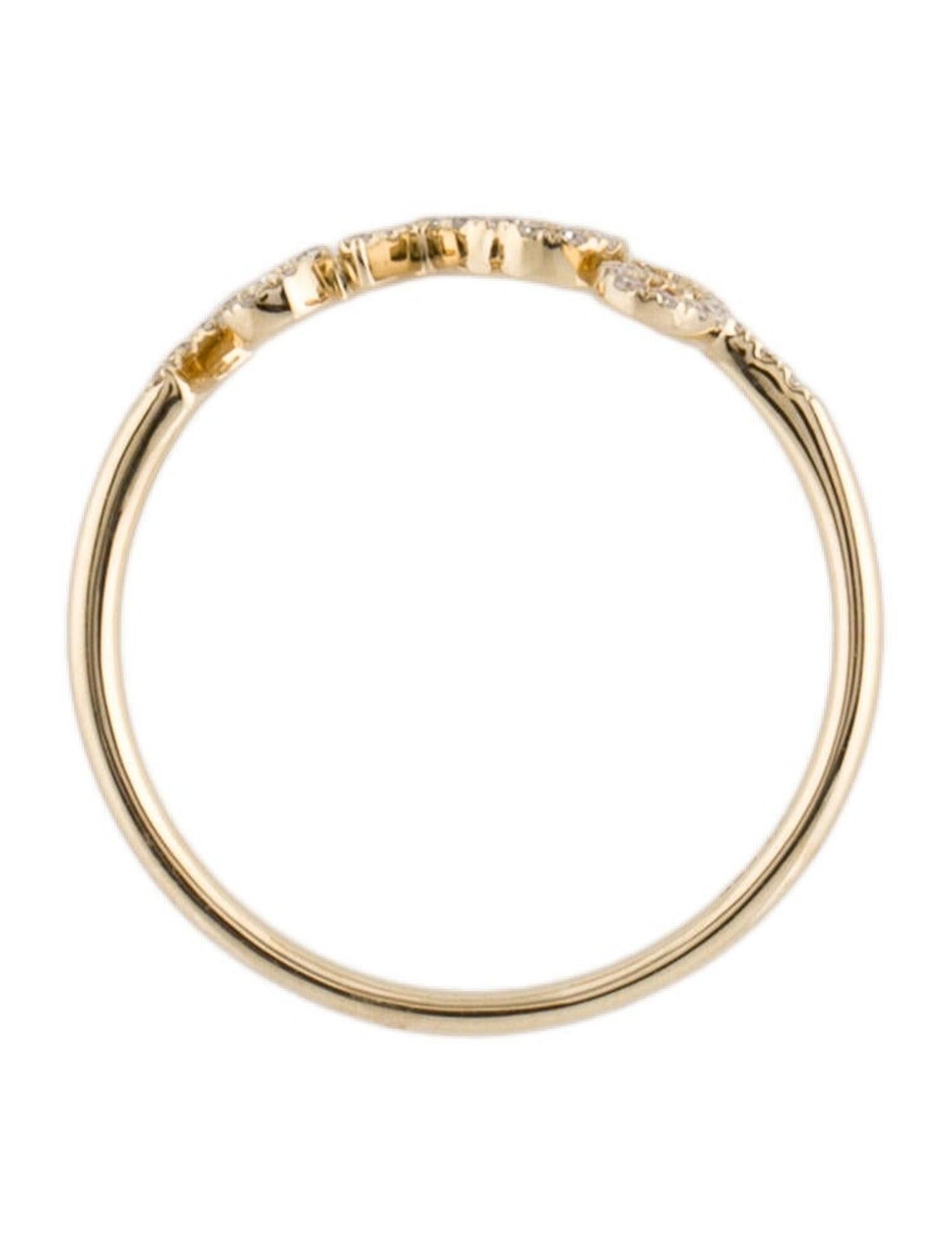For Sale:  Script Love Ring 14k Yellow Gold Diamond 1/10 Ct. t.w. 14k Gold, Love Stack 2