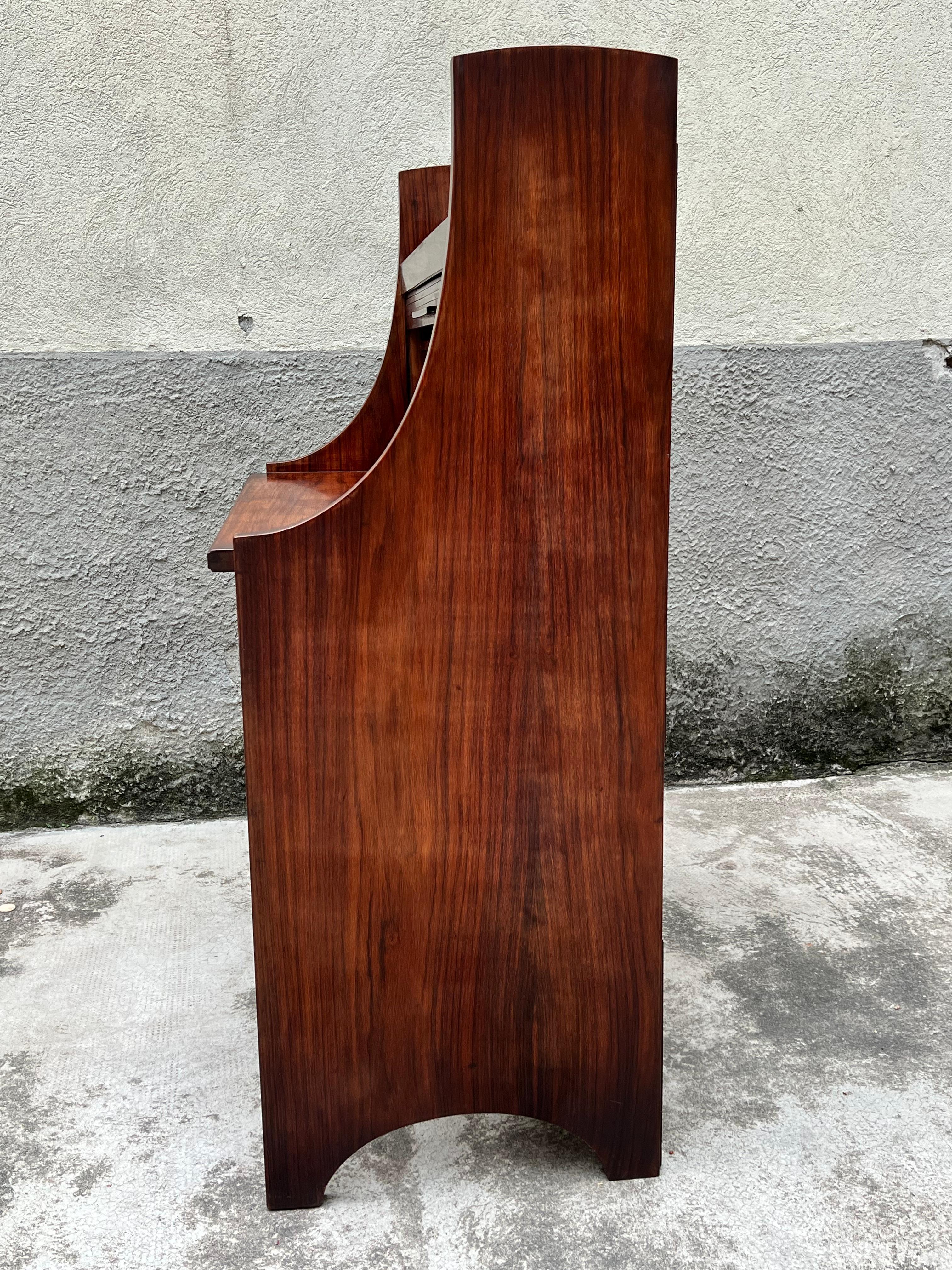 Wood Scrittoio a Tapparella in Palissandro in Stile G. Frattini - Italia - Anni '60 For Sale