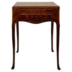 Tall walnut veneer slab desk, Veneto, second half  18th 18th Century
